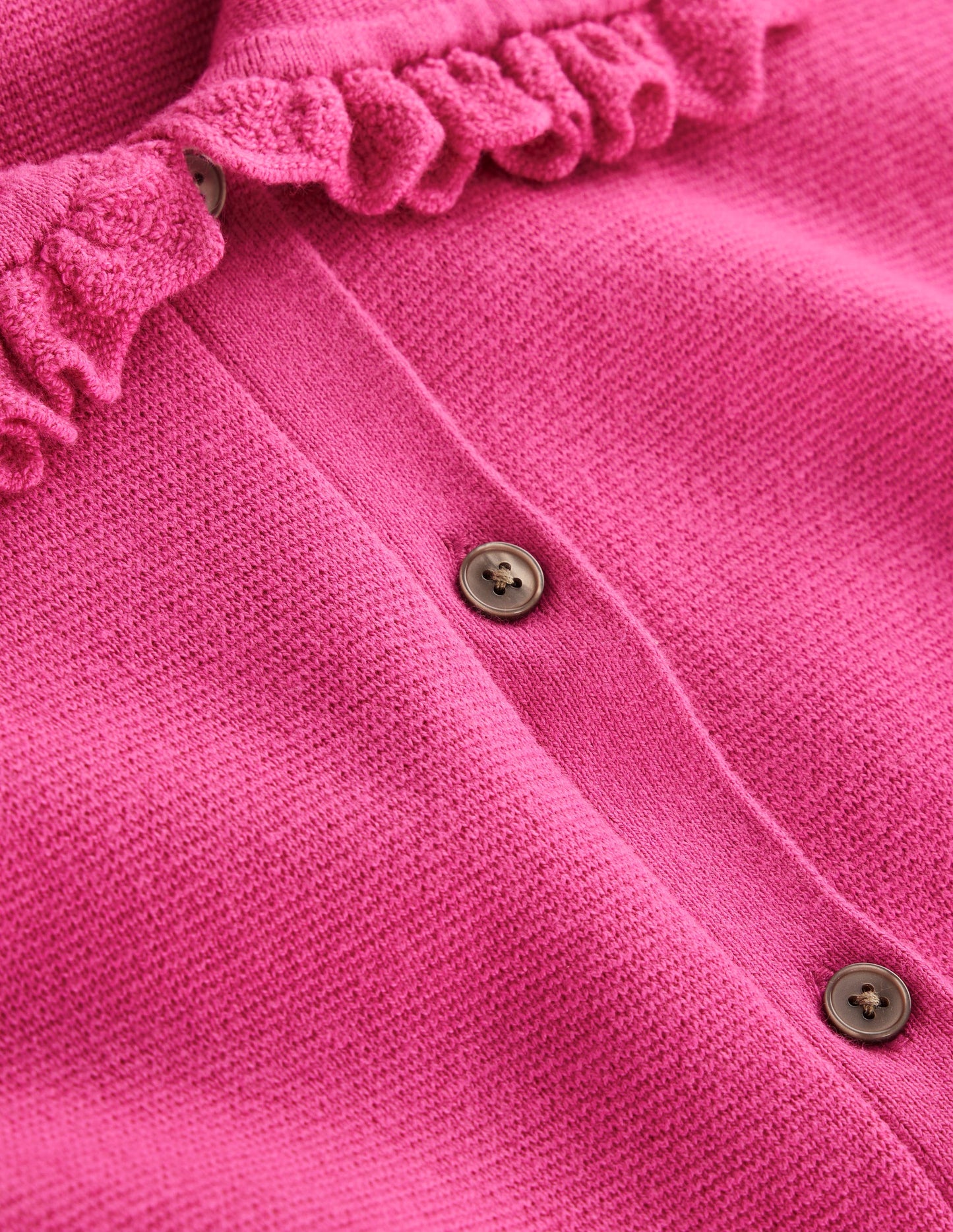 Gilet Jessie à col volanté-Rose sorbet