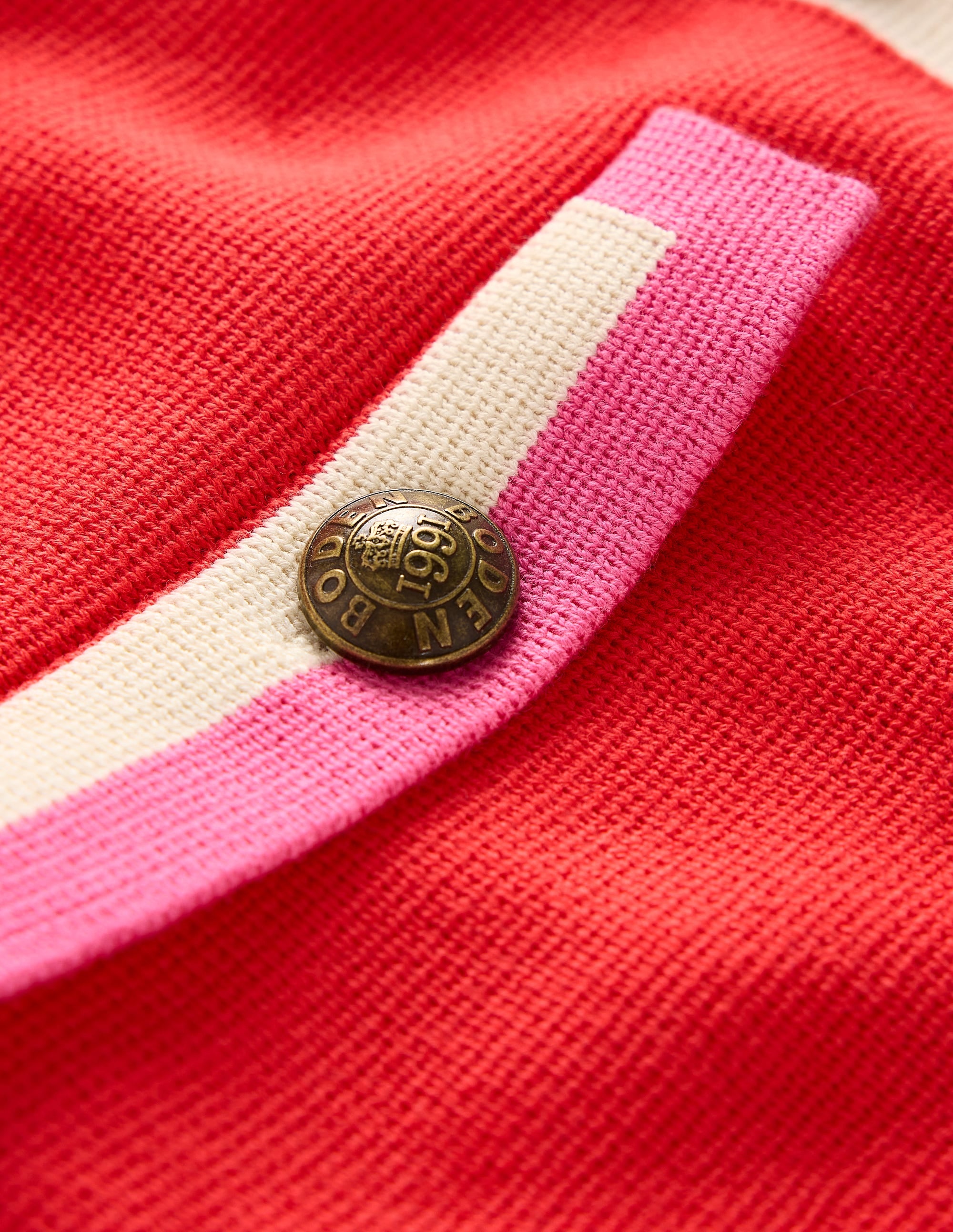 Veste en maille Holly à col-Rouge tarte aux fraises - Image 8