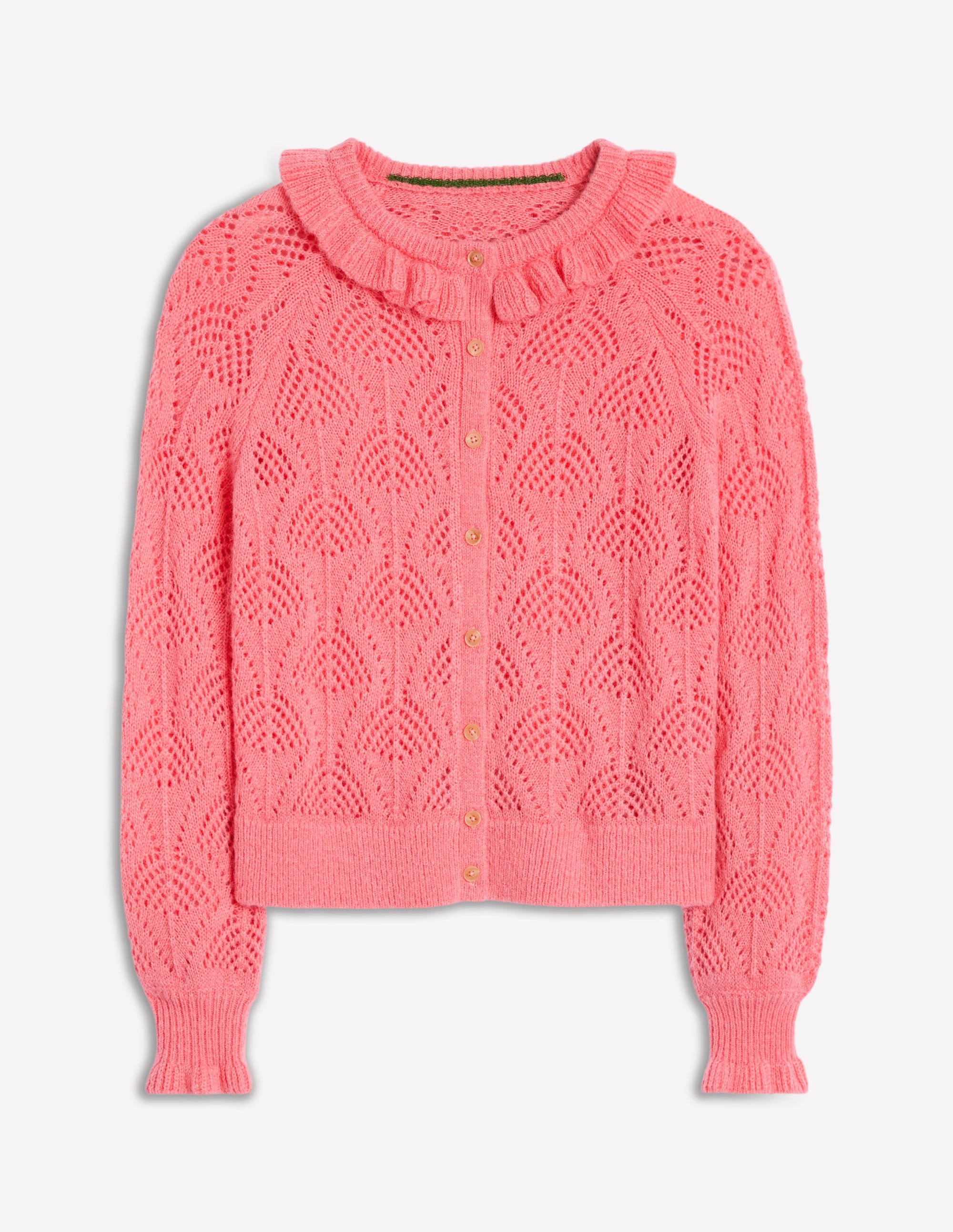 Gilet Alice en maille duveteuse-Rose saumon - Image 6