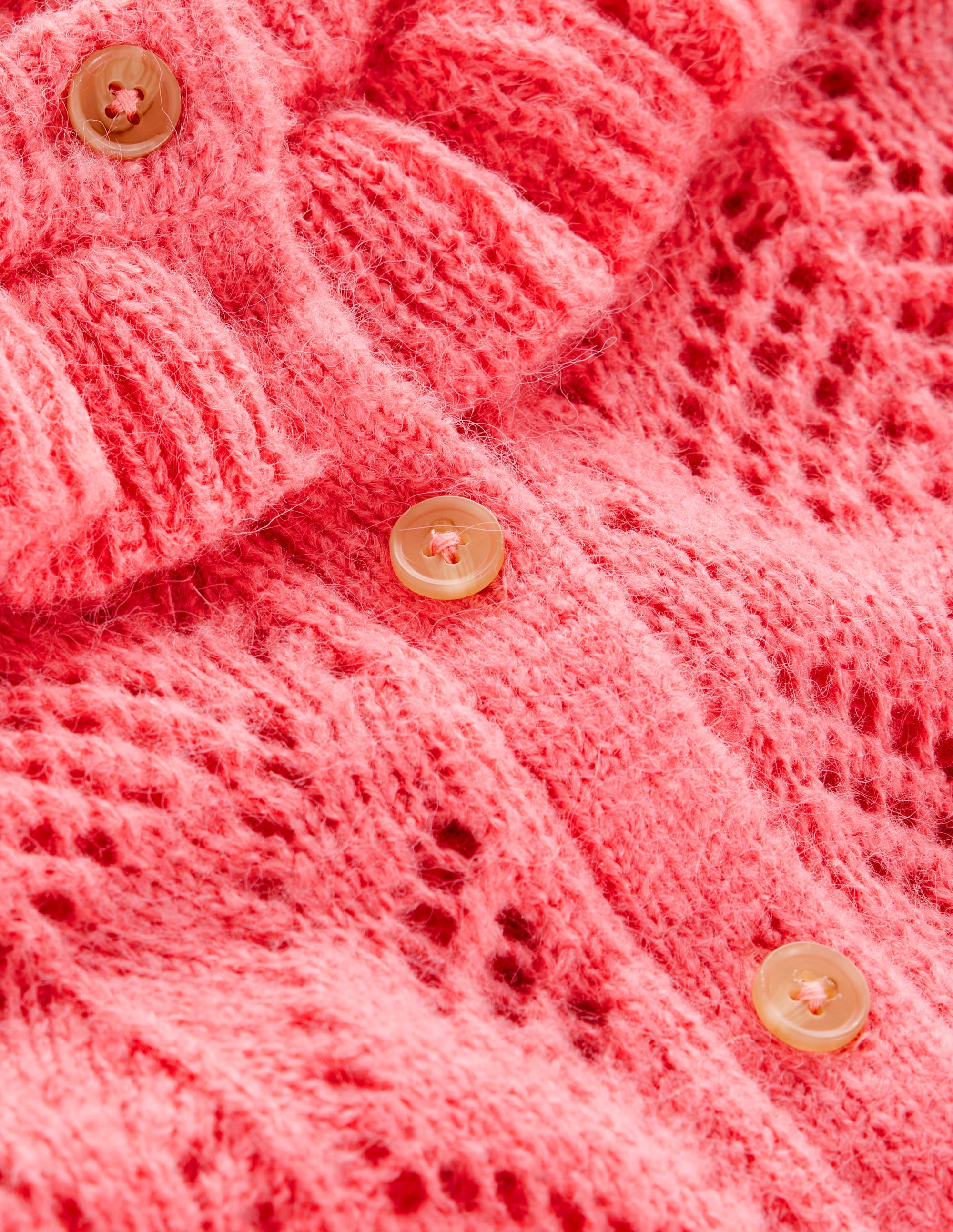 Gilet Alice en maille duveteuse-Rose saumon - Image 7