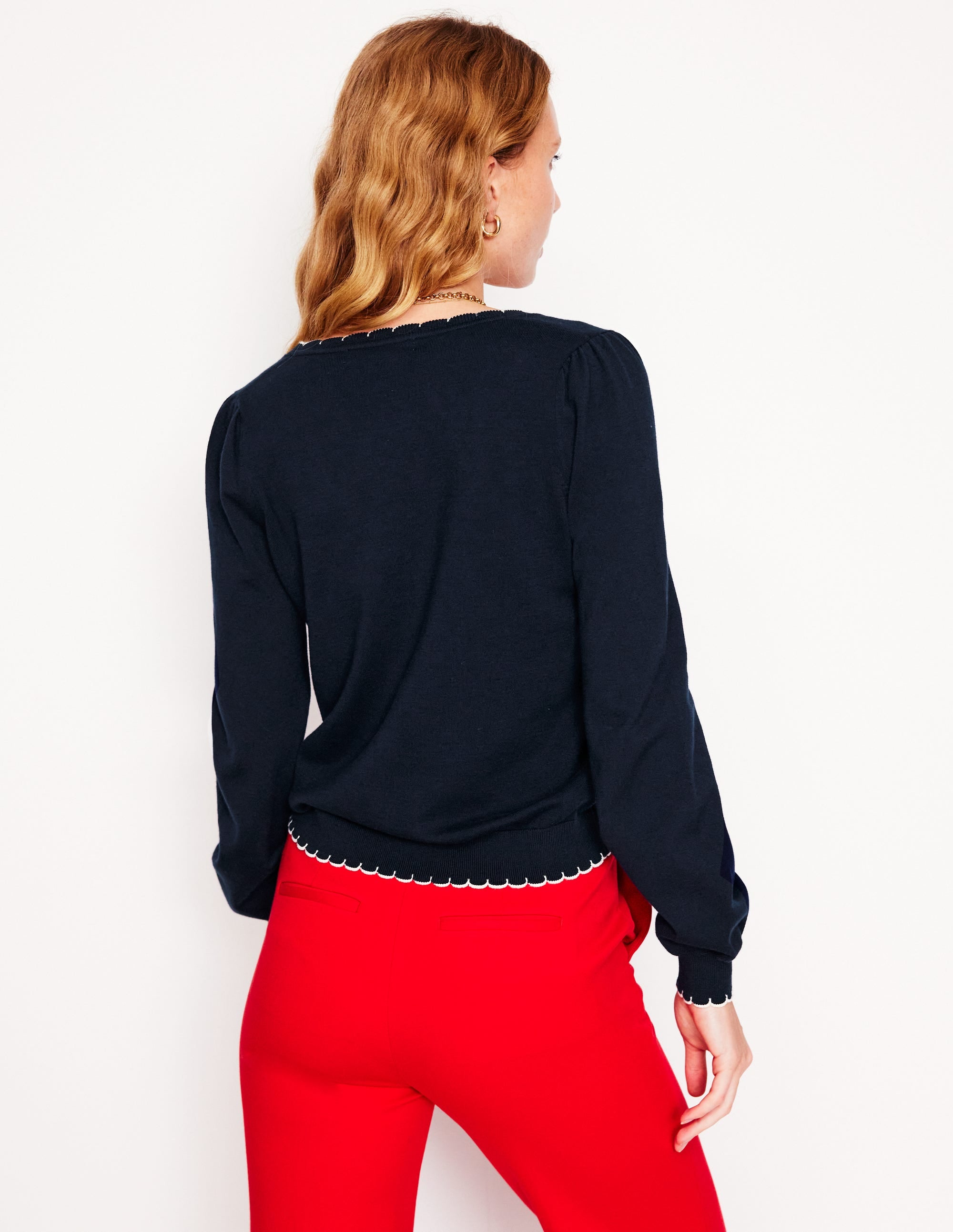 Gilet festonné Pru-Bleu Marine - Image 3