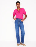 T-shirt Pru à détails festonnés-Rose pivoine