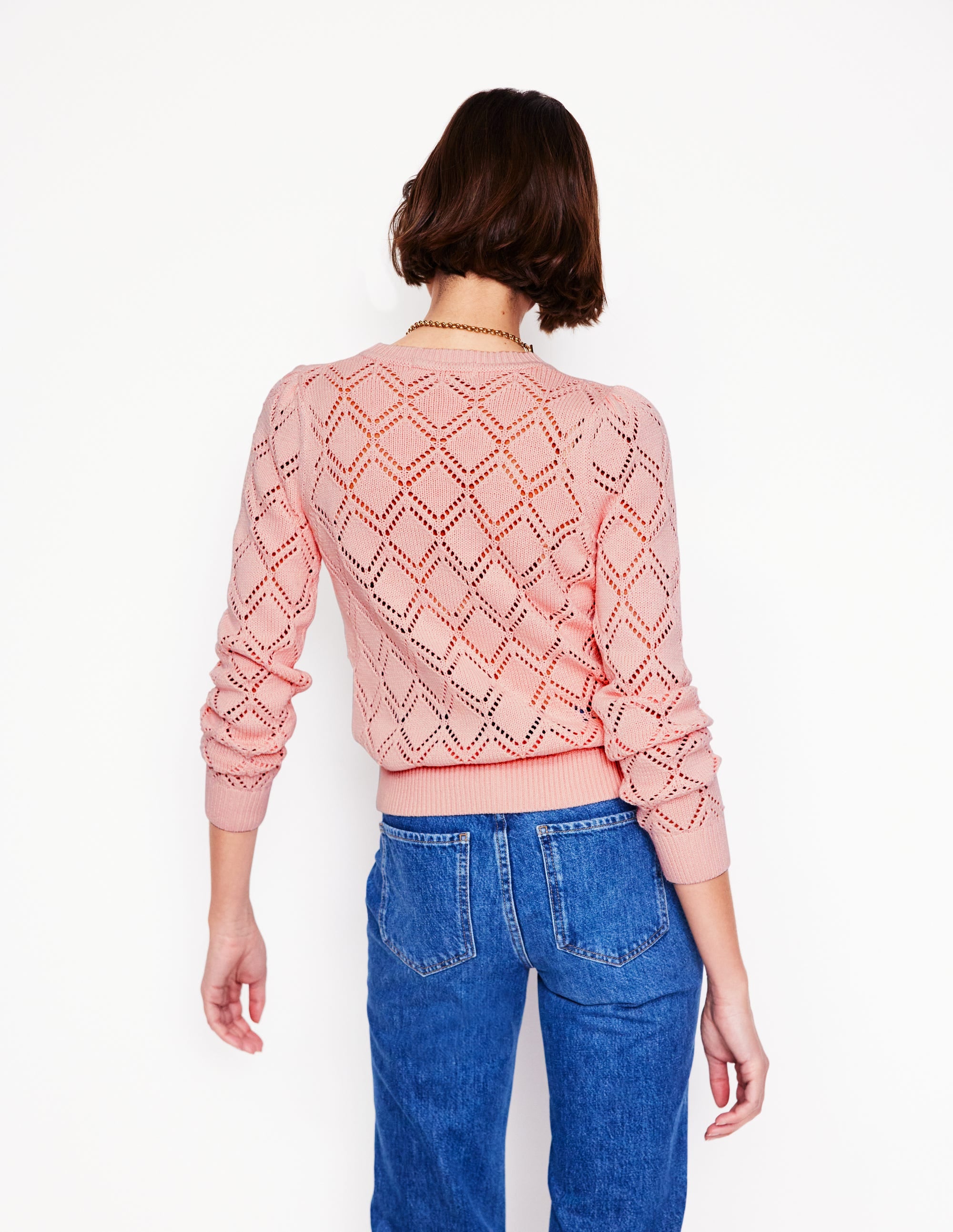 Enid Pullover mit Puffärmeln-Milchshake - Image 3