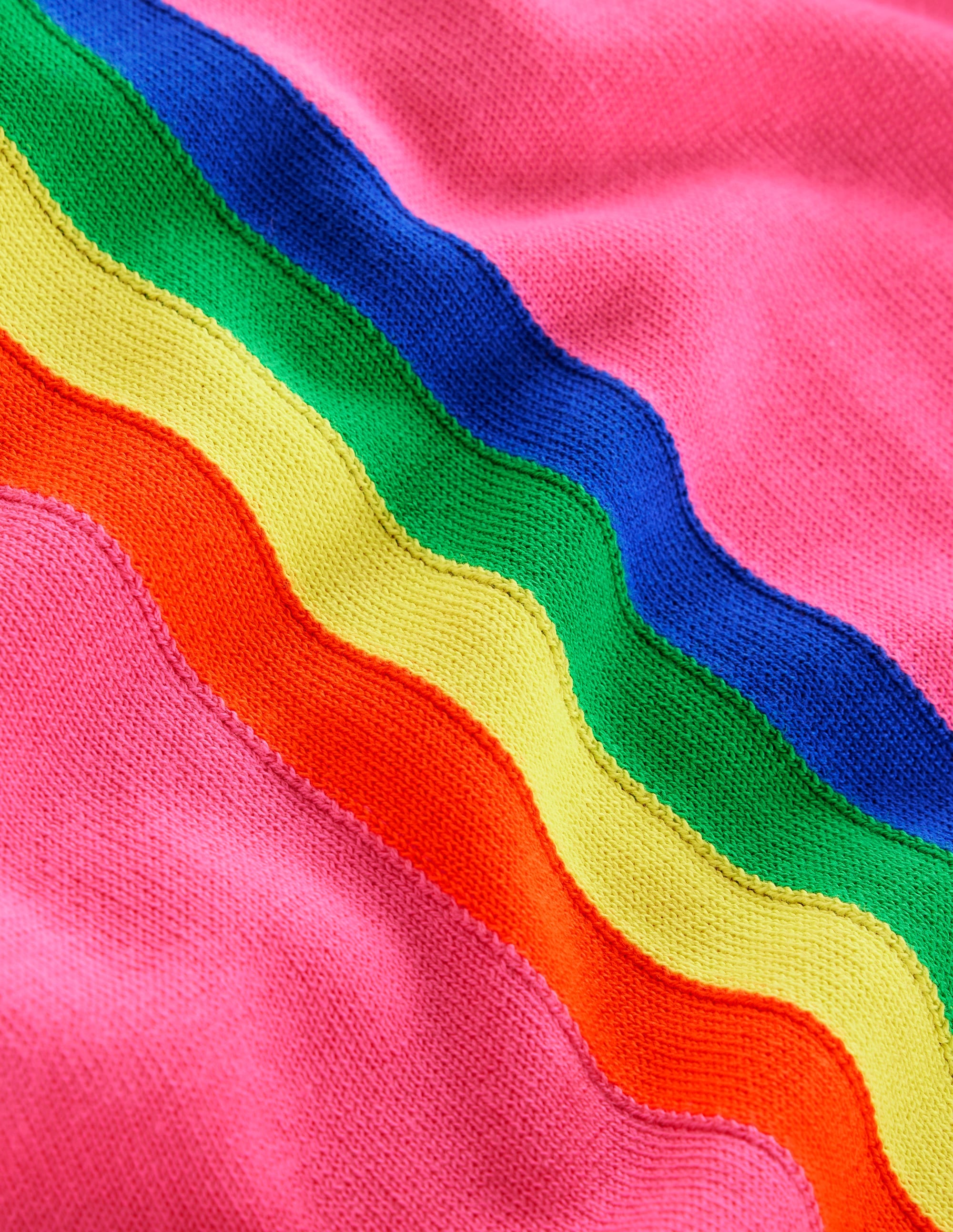 Pull décontracté Lara en coton-Rose sorbet, arc-en-ciel - Image 6