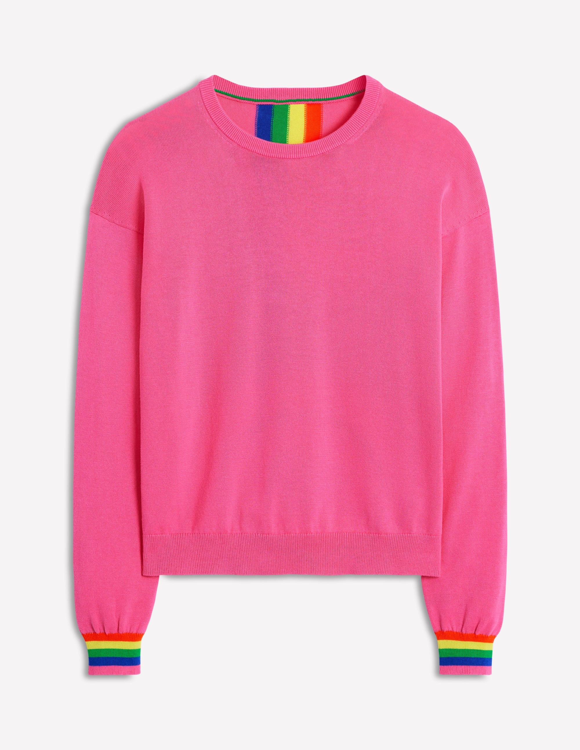 Pull décontracté Lara en coton-Rose sorbet, arc-en-ciel - Image 5