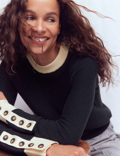 Grace Pullover in Blockfarben-Marineblau-1