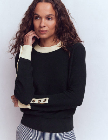 Grace Pullover in Blockfarben-Marineblau-2