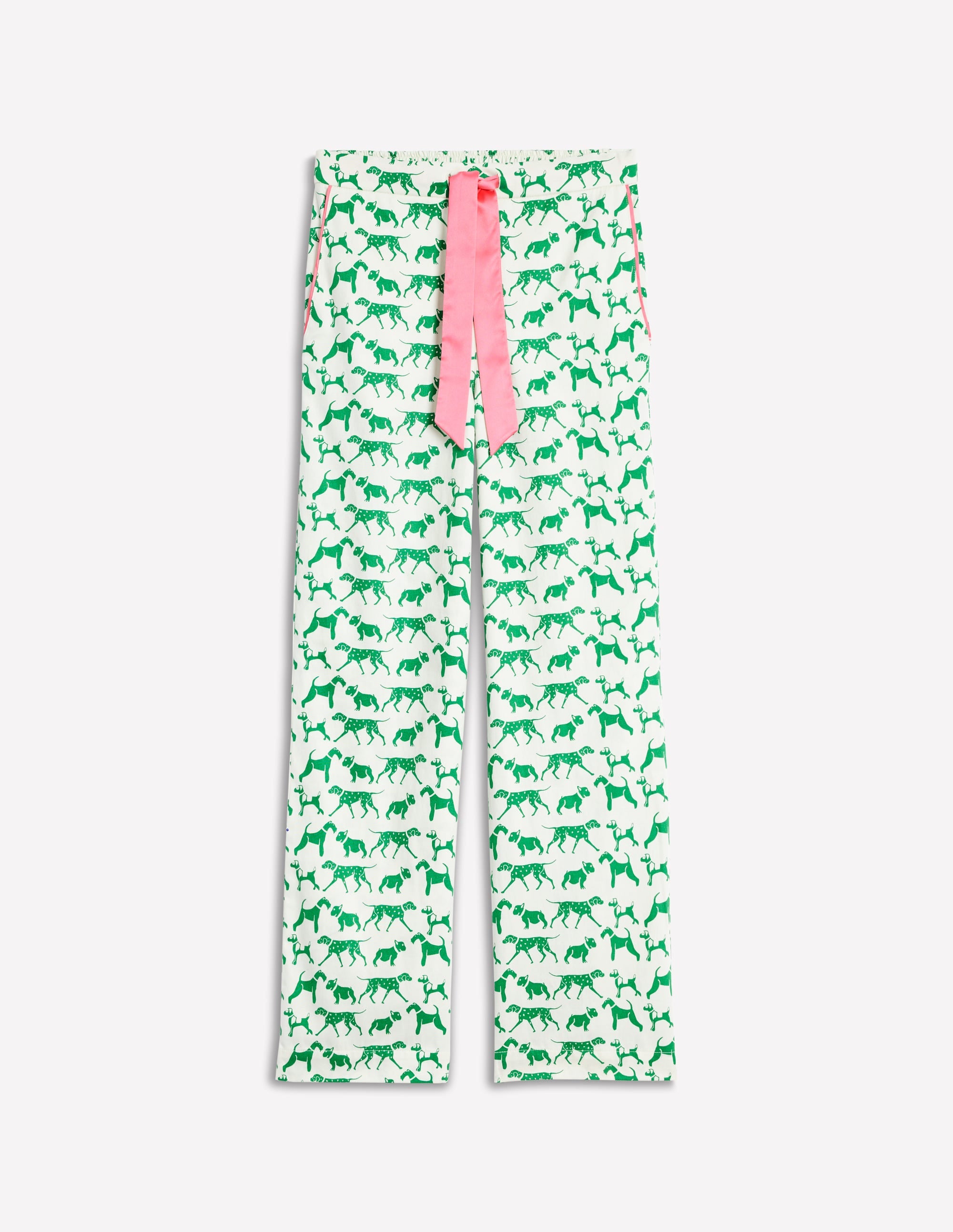 Pantalon de pyjama en satinette de coton-Ivoire, Janet et ses amis - Image 5