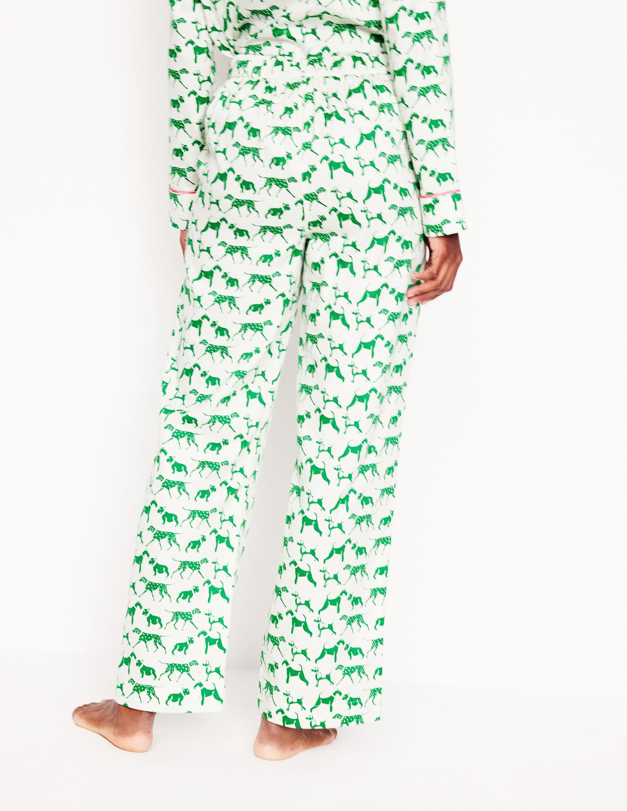 Pantalon de pyjama en satinette de coton-Ivoire, Janet et ses amis - Image 3