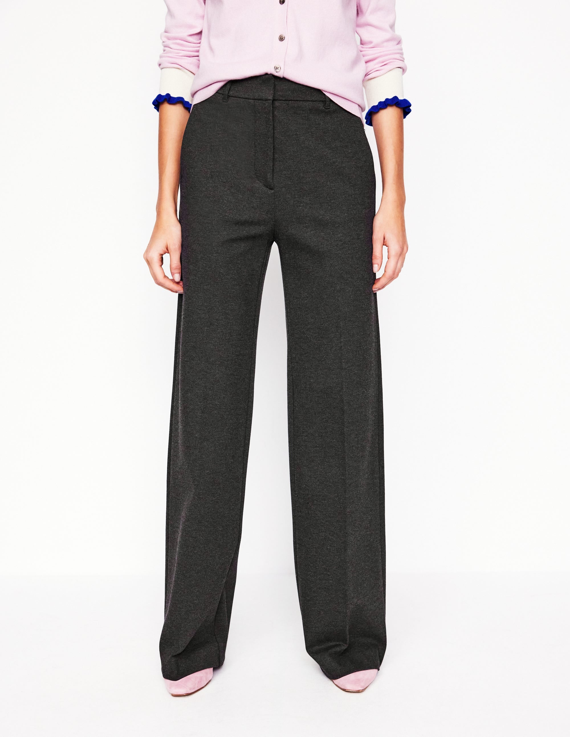 Pantalon Westbourne en point de Rome-Anthracite chiné - Image 2