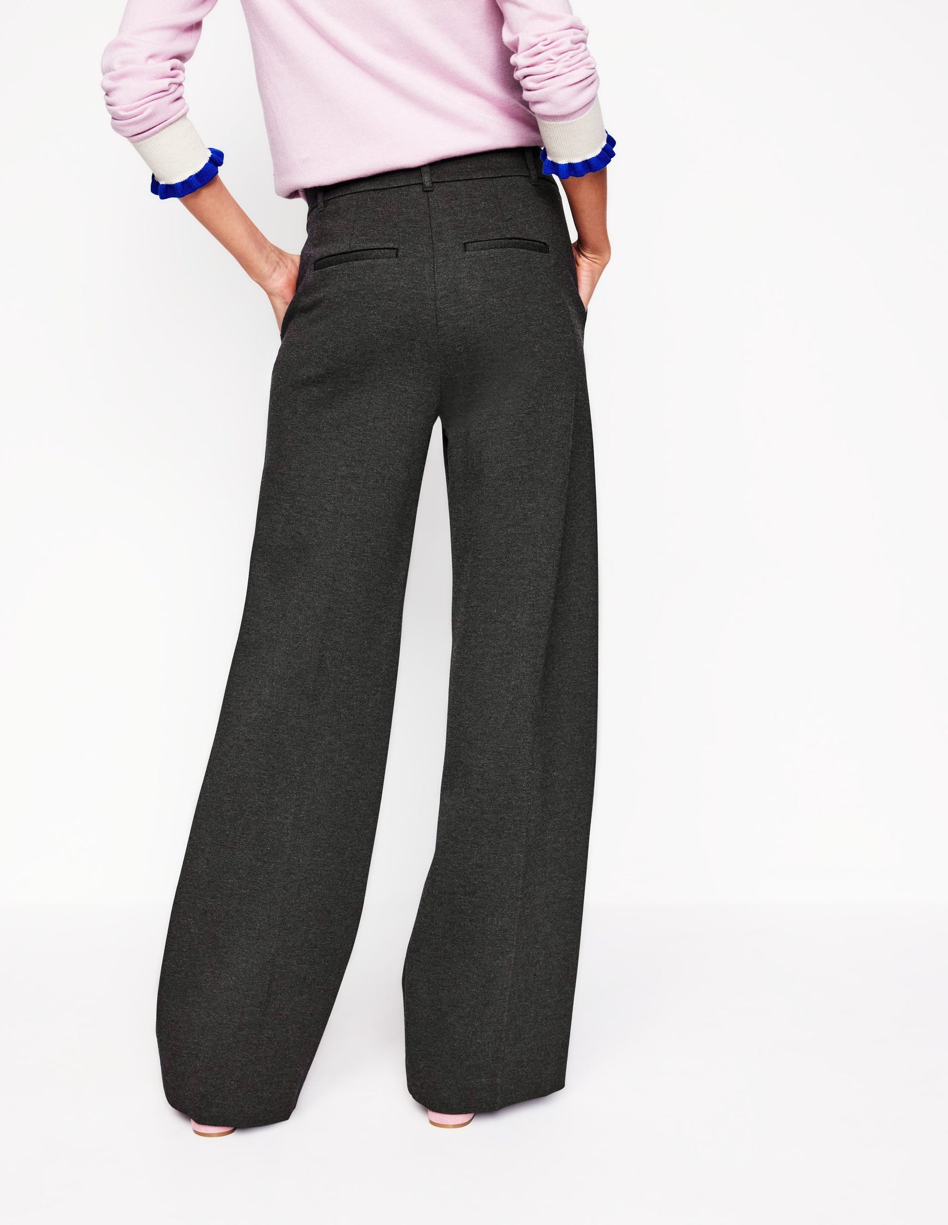 Westbourne Ponté-Hose-Anthrazit Meliert-3