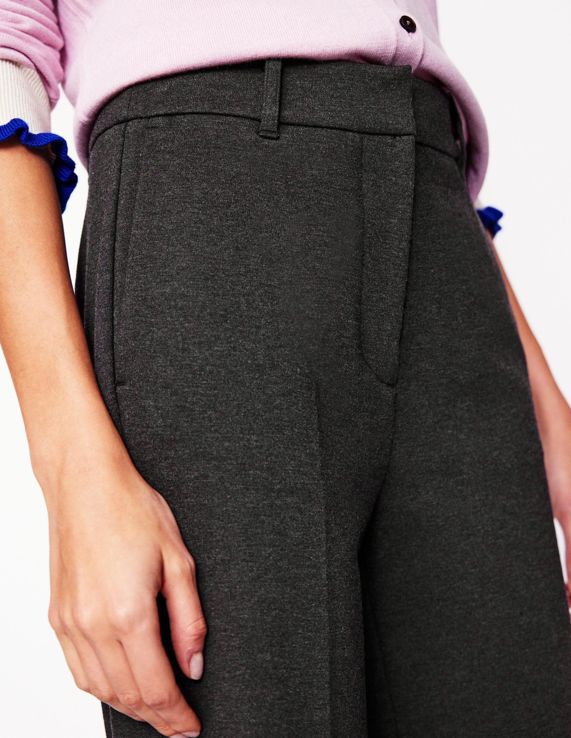 Pantalon Westbourne en point de Rome-Anthracite chiné - Image 4