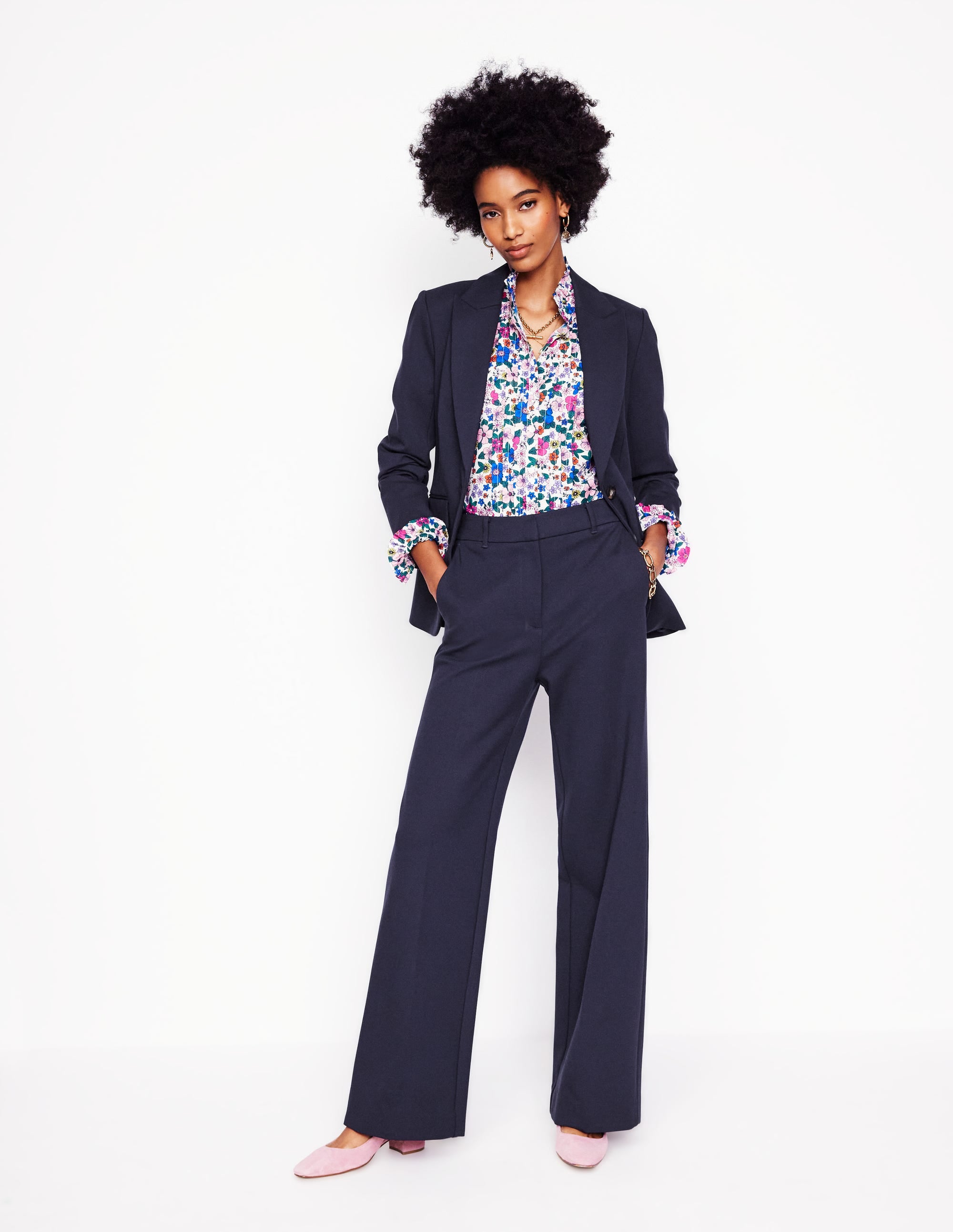 Westbourne Ponté-Hose-Aqua Marine Marl - Image 1