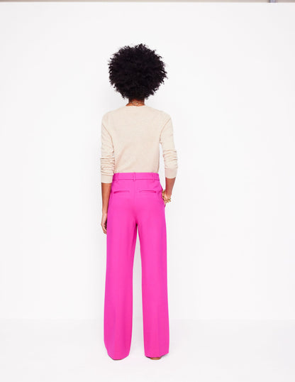 Pantalon Westbourne en point de Rome-Rose pivoine