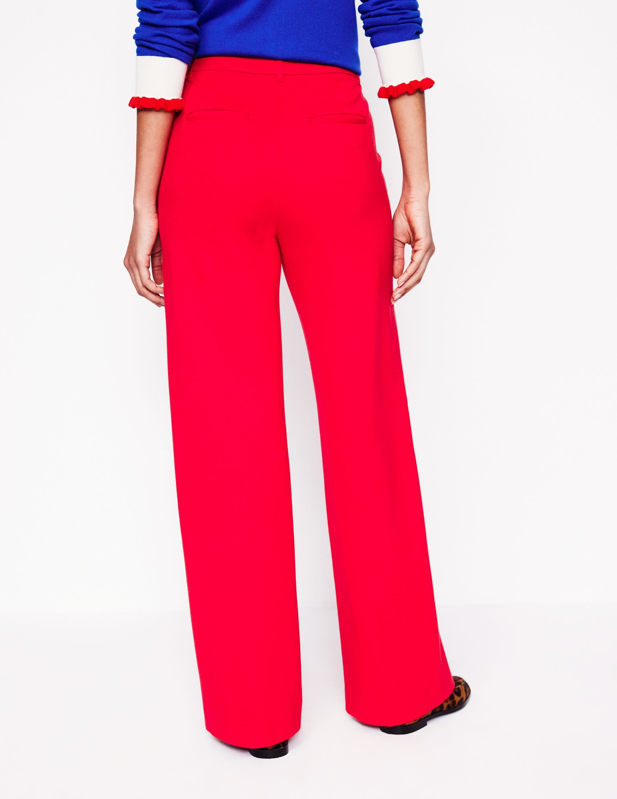 Pantalon Westbourne en point de Rome-Colourblock piment - Image 3