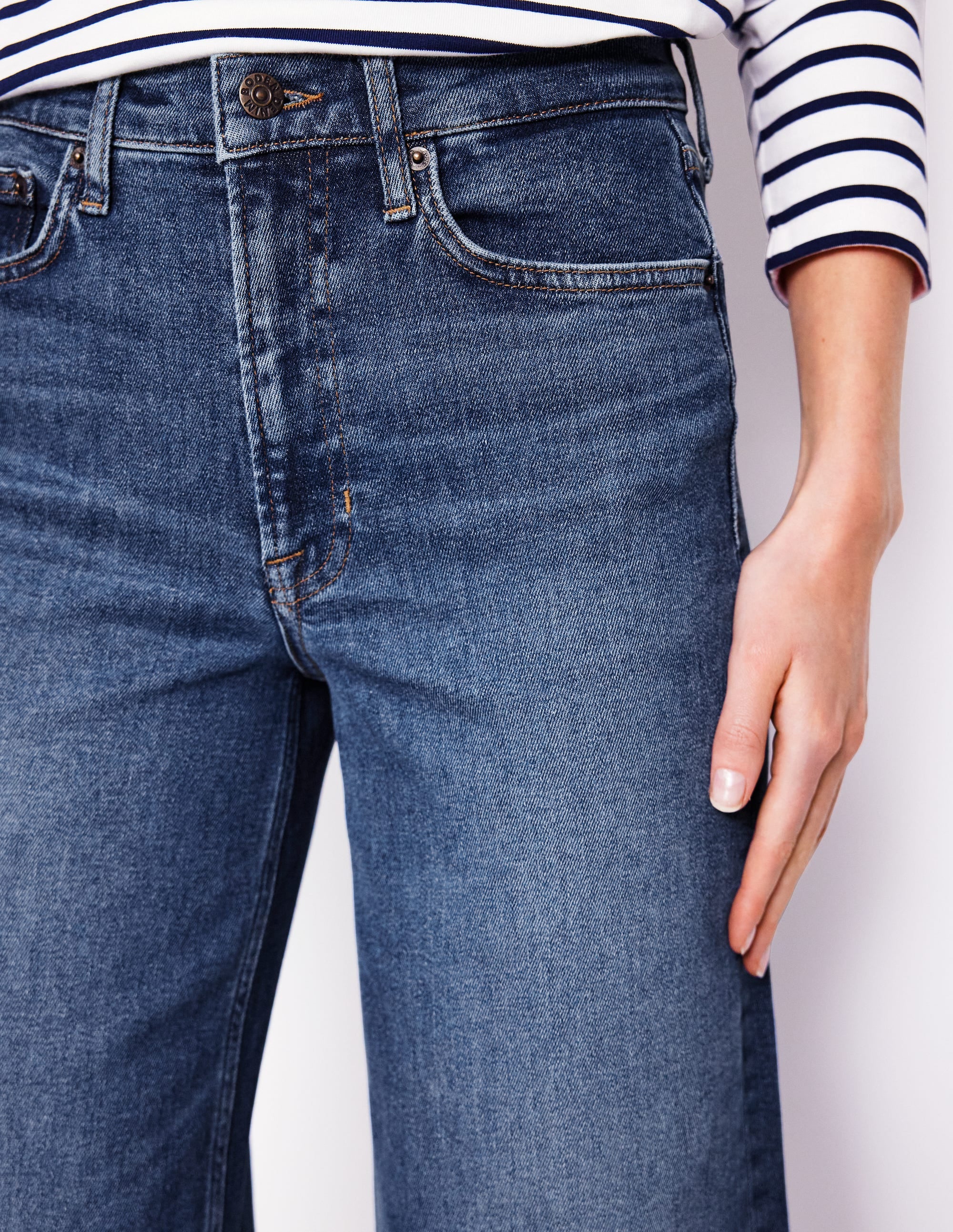 Weite, verkürzte Jeans mit hohem Bund-Beatnik Red - Image 6