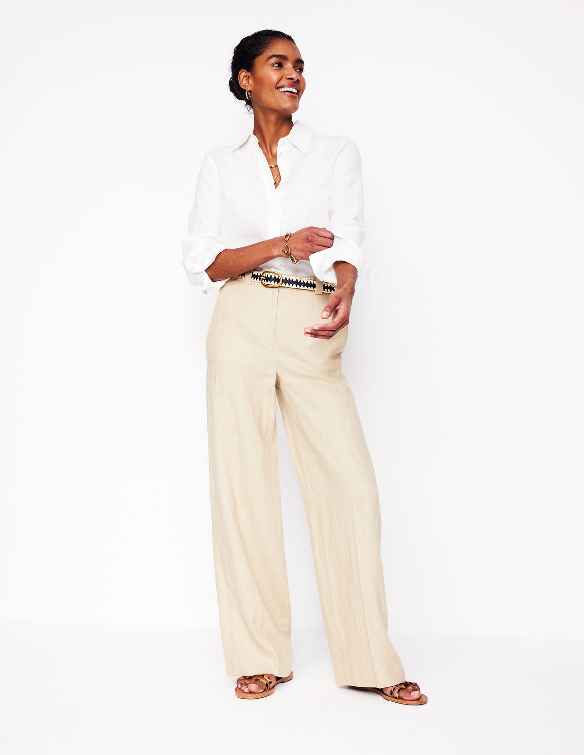 Westbourne Leinenhose-Beige - Image 1