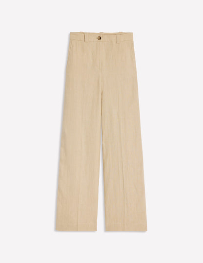 Westbourne Linen Trousers-Oatmeal