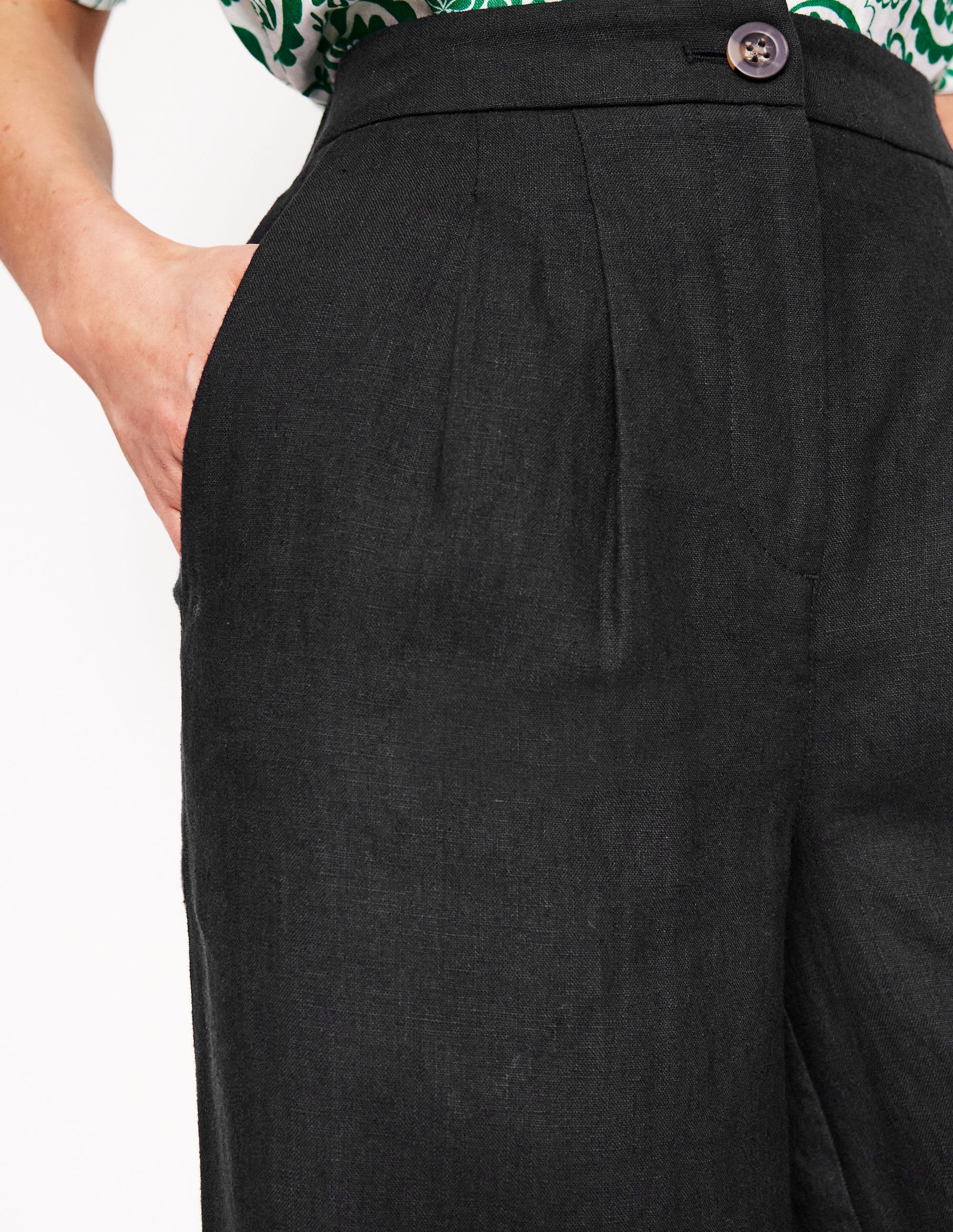 Dulwich Leinenhose-Schwarz - Image 2
