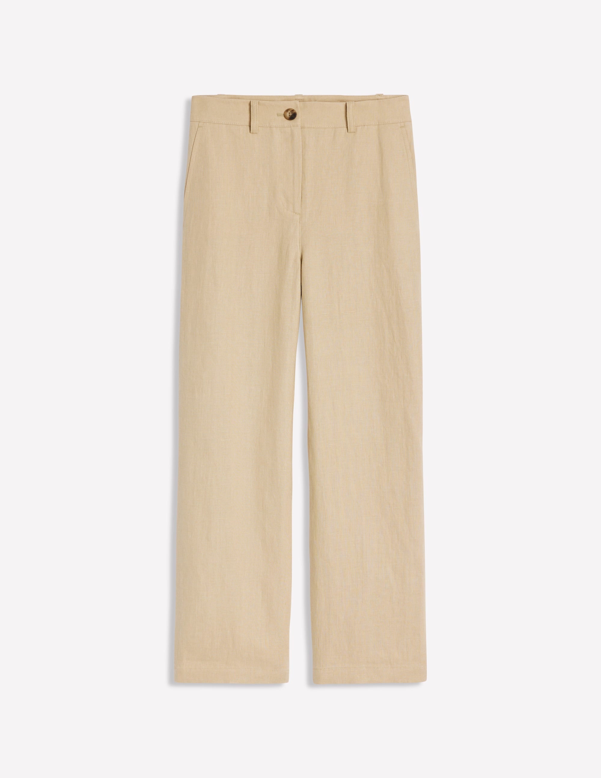 Westbourne Verkürzte Leinenhose-Beige - Image 6