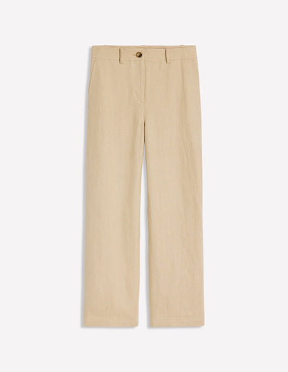 Westbourne Verkürzte Leinenhose-Beige