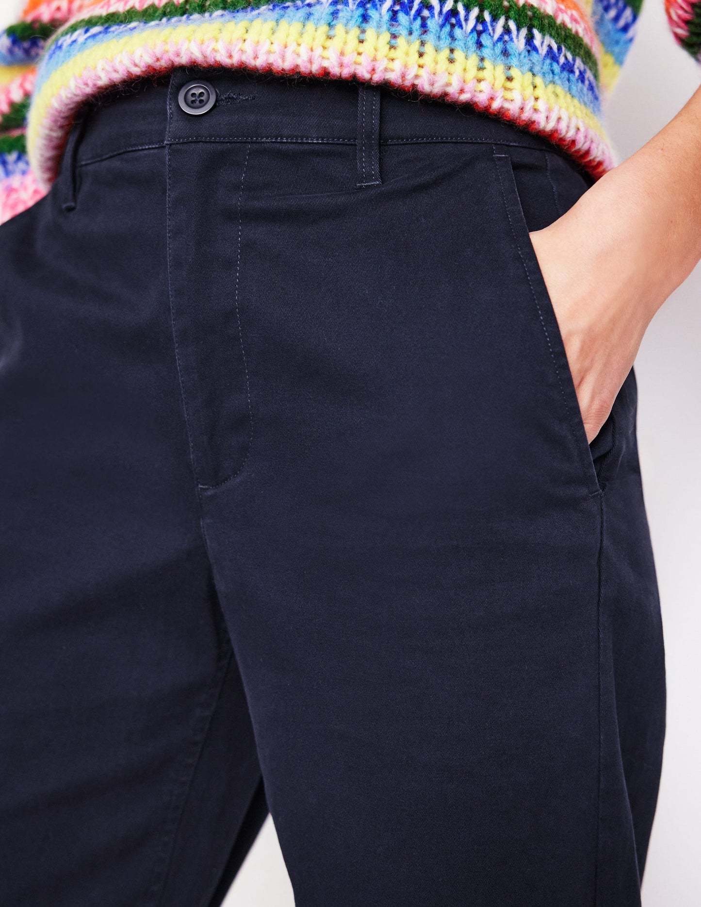 Pantalon chino Barnsbury-Bleu Marine, Petits Pois