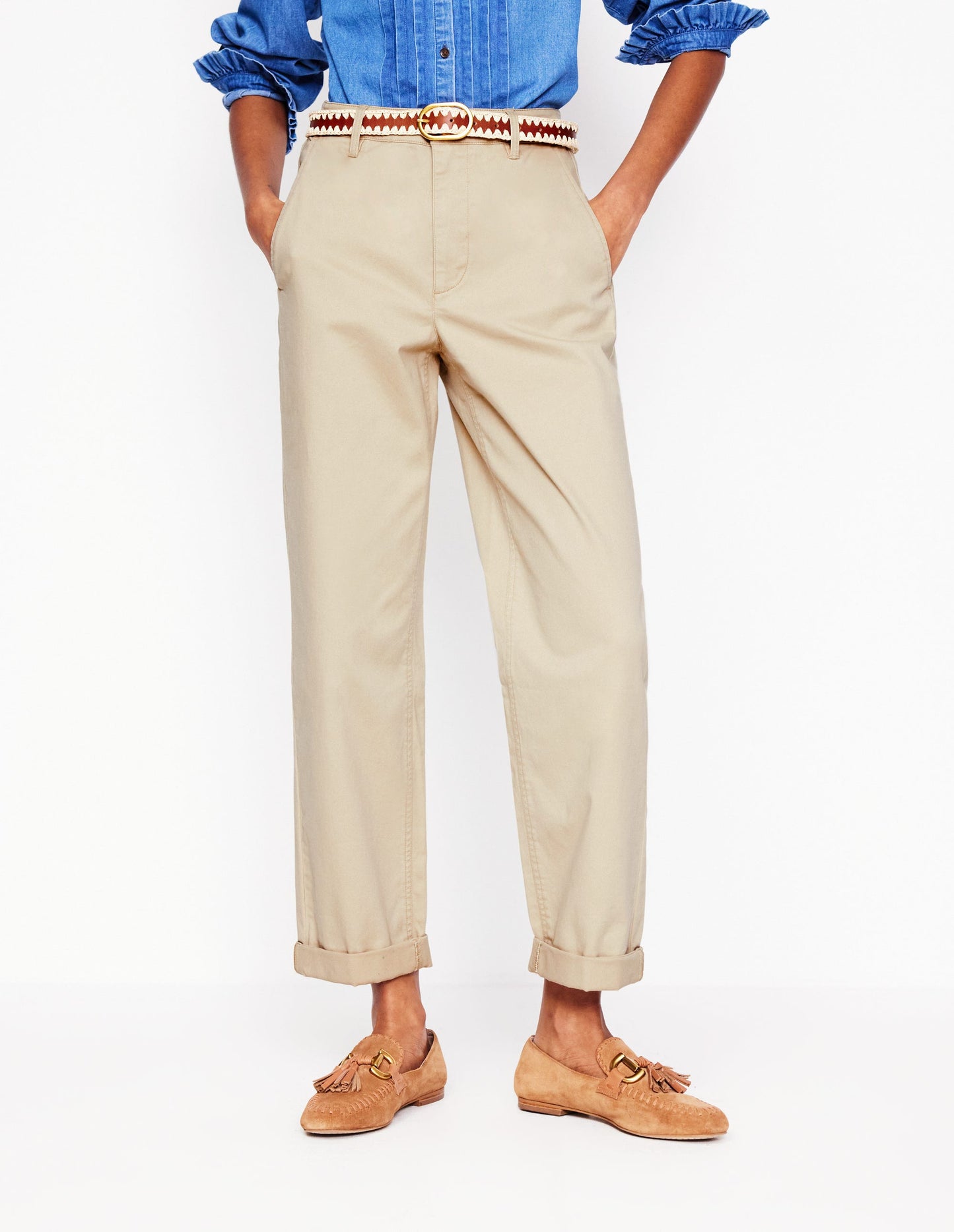 Barnsbury Chino Trousers-Oatmeal