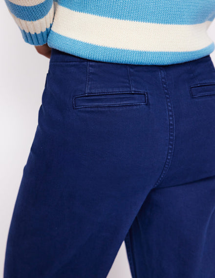 Pantalon Primrose à poches plaquées-Bleu Marine