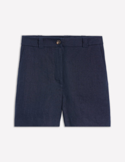 Westbourne Kurze Hose aus Leinen-Marineblaue