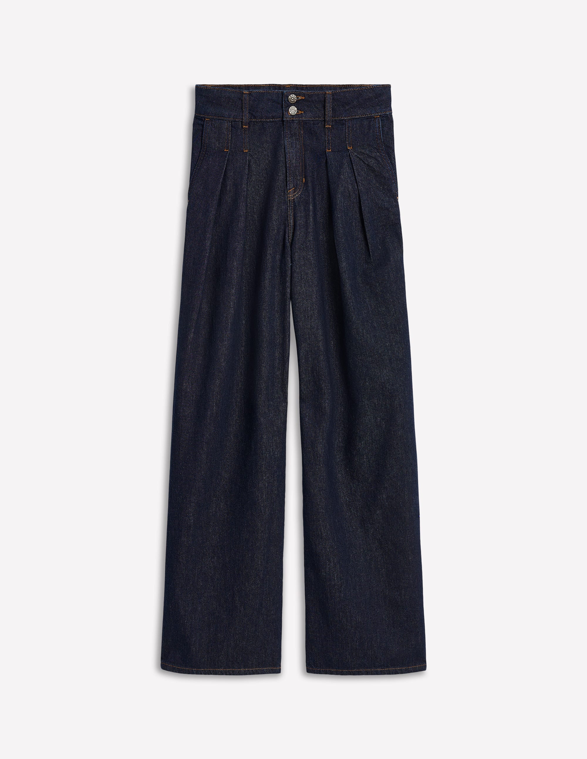 Mid Rise Fluid Denim Trousers-Indigo Rinse - Image 6