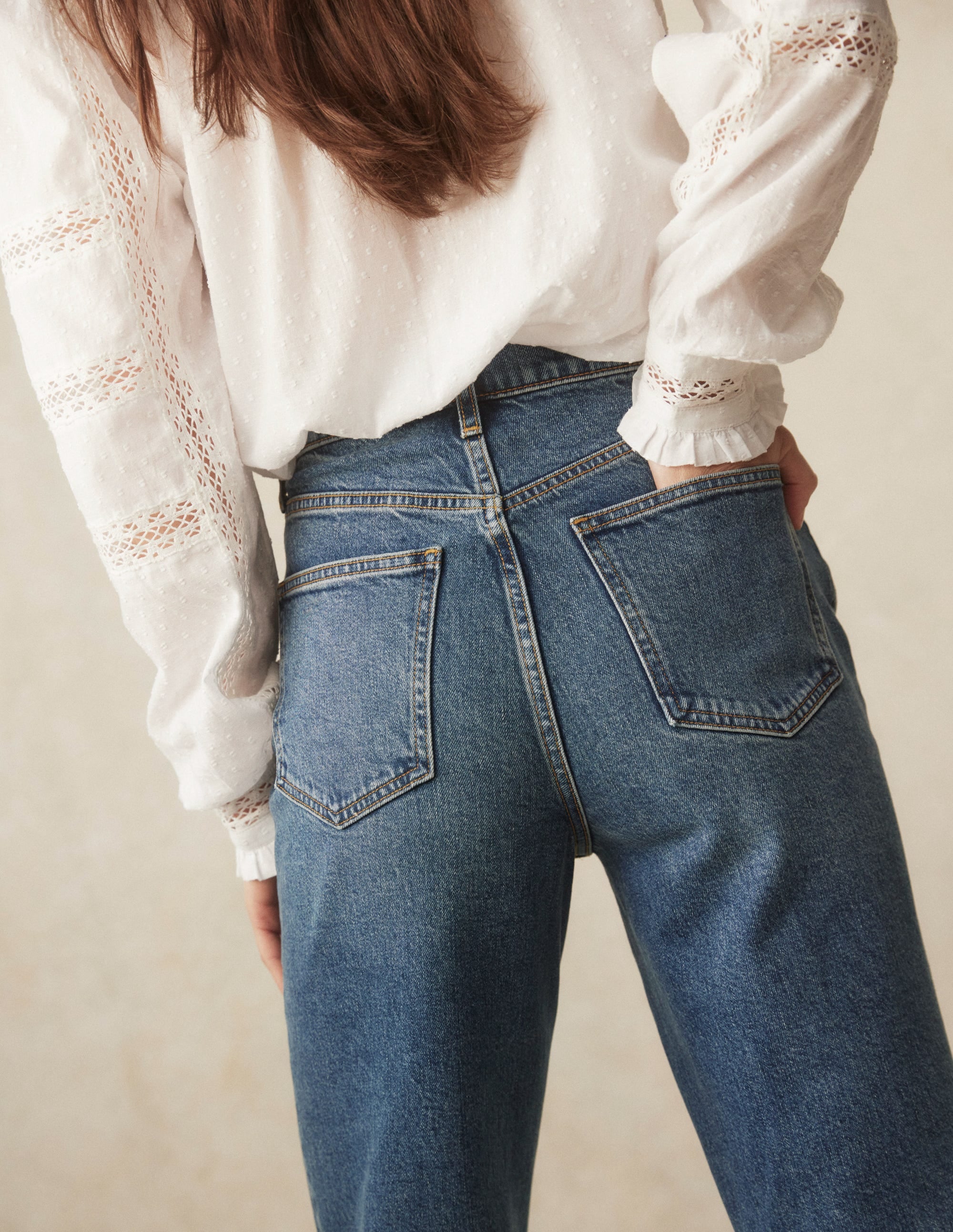 Jeans mit hohem Bund und geradem, weitem Bein-Beatnik Red - Image 11