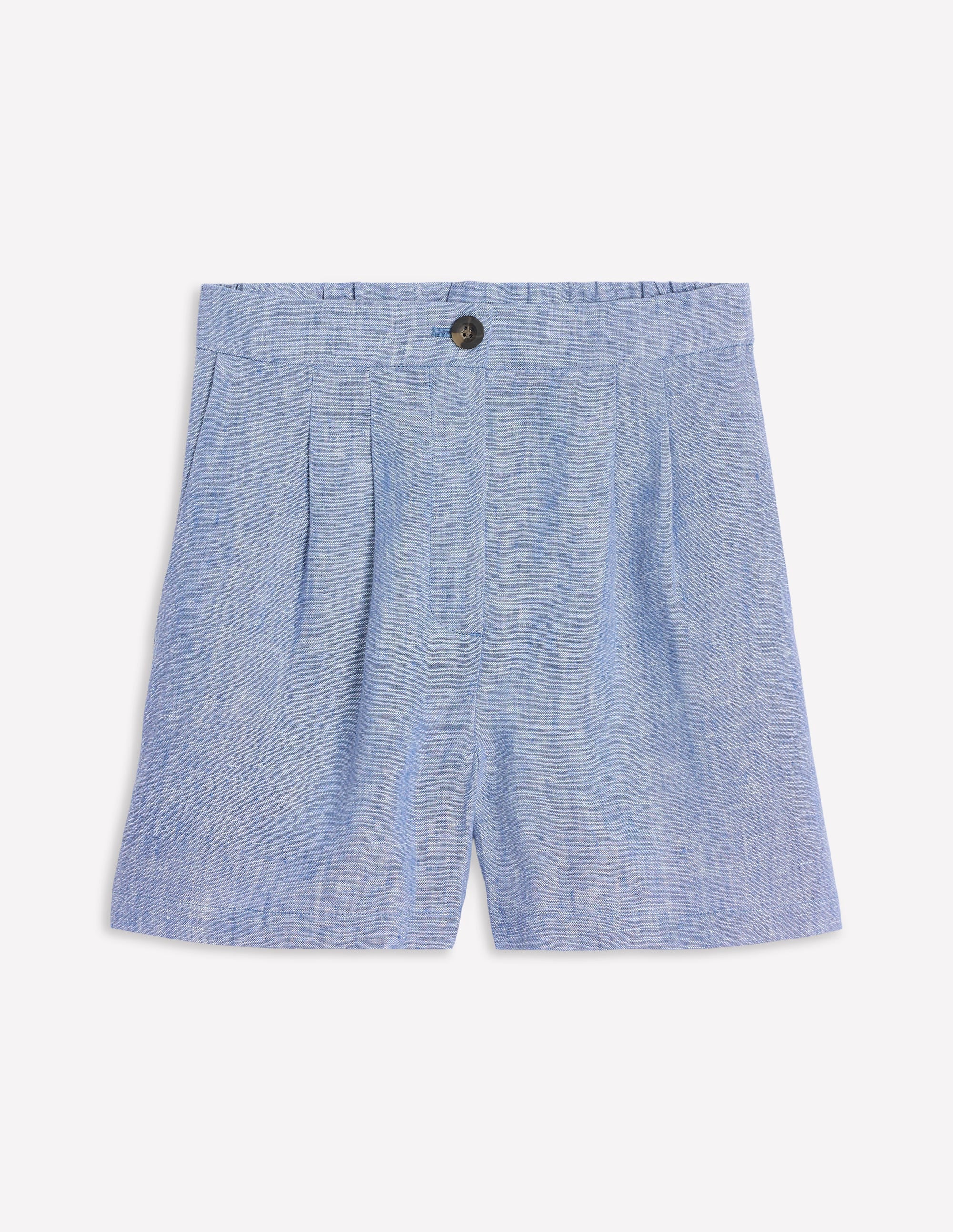 Short Dulwich en lin-Chambray bleu gris - Image 6