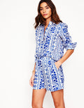 Dulwich Leinen-Shorts-Naturweiß, Zierrand