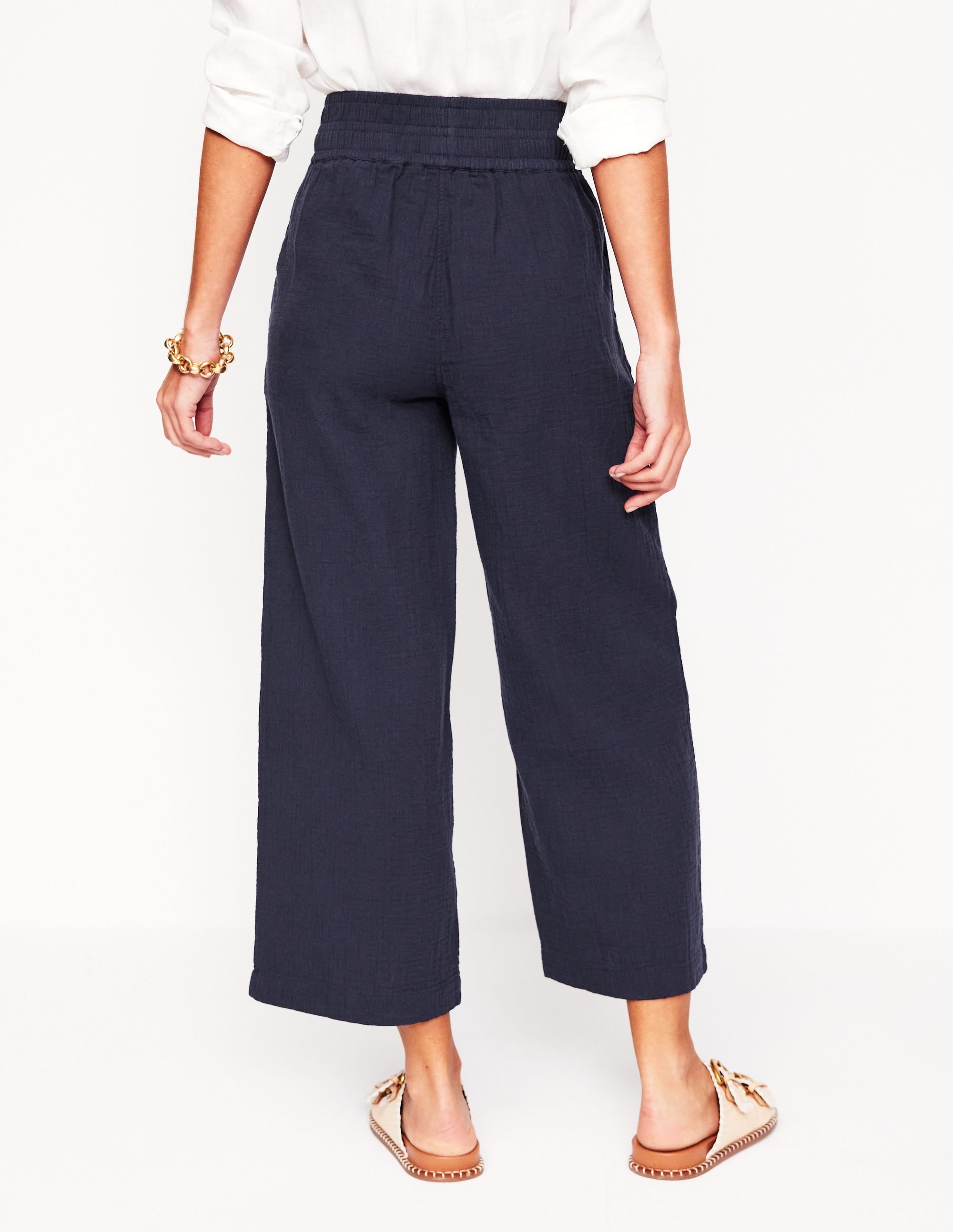 Verkürzte Doppeltuch-Hose-Marineblaue - Image 3