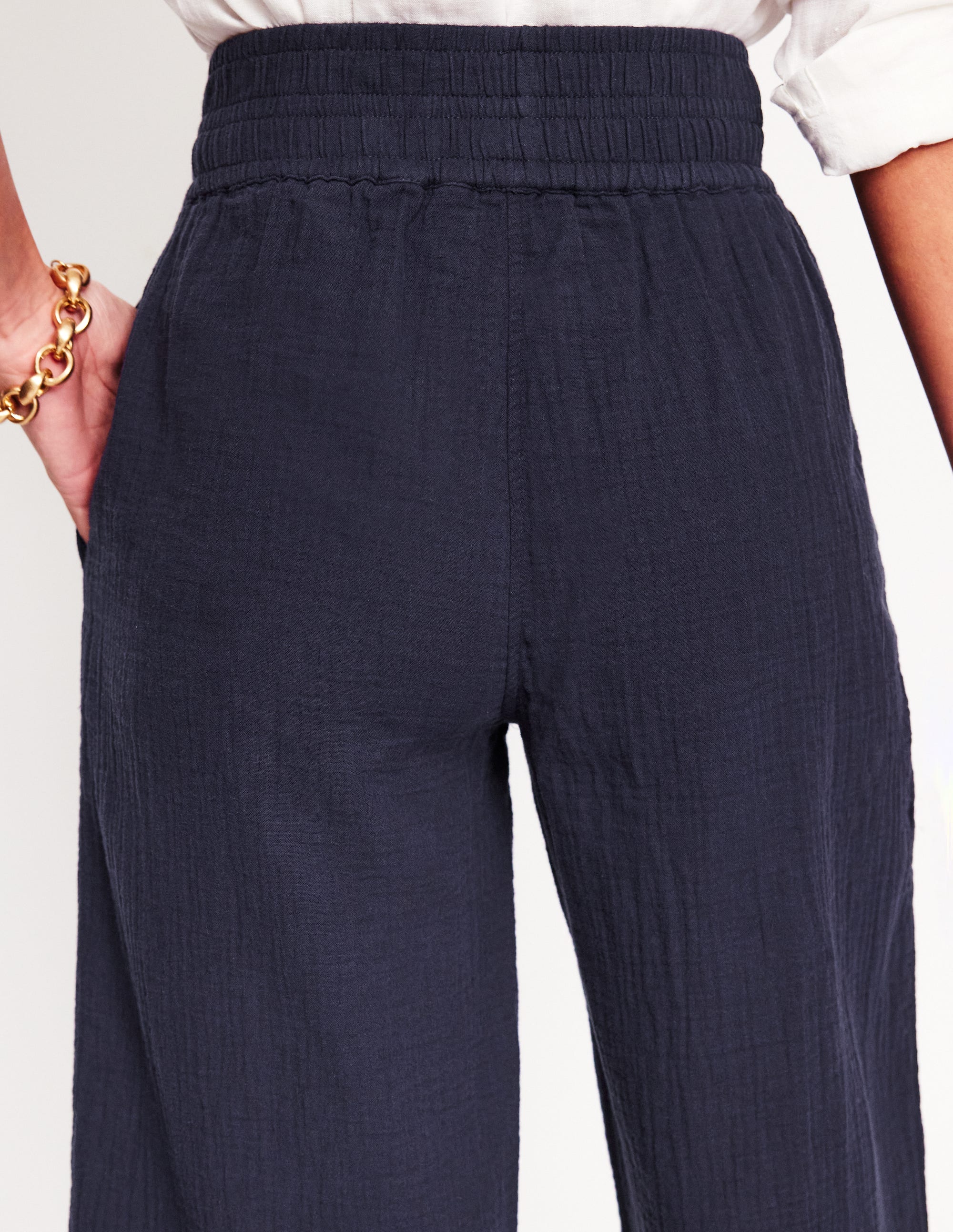Verkürzte Doppeltuch-Hose-Marineblaue - Image 4