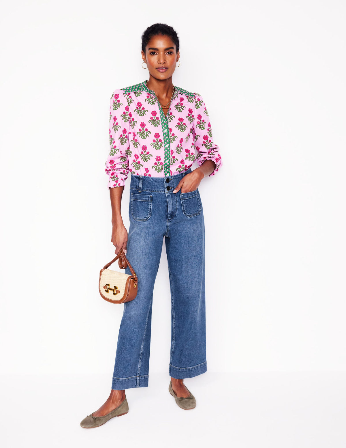 Primrose Verkürzte Jeans-Ausgeblichene Optik - Image 1