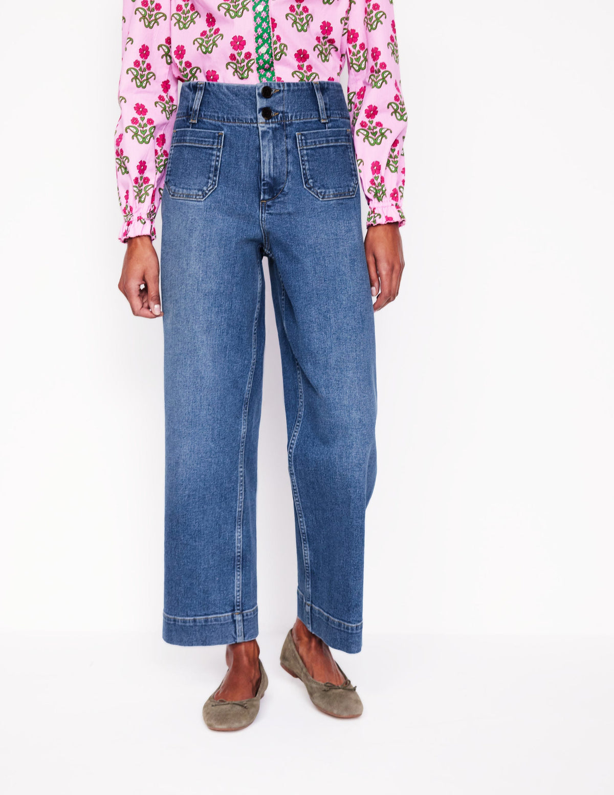 Primrose Verkürzte Jeans-Ausgeblichene Optik - Image 4