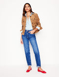 Jeans mit hohem Bund und geradem Bein-Beatnik Red