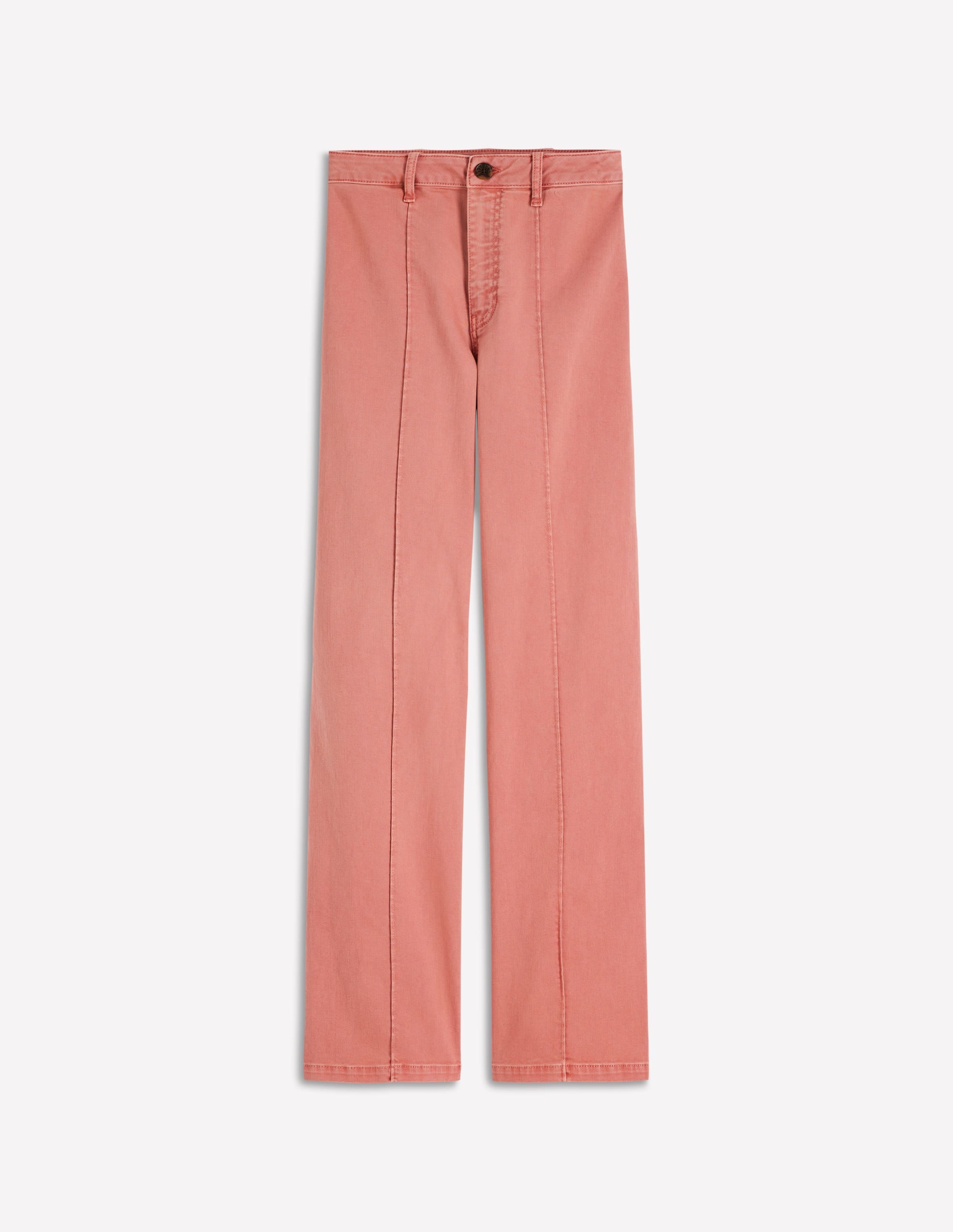 Jeans mit Biesen und geradem, weitem Bein-Mandelblütenrosa - Image 5