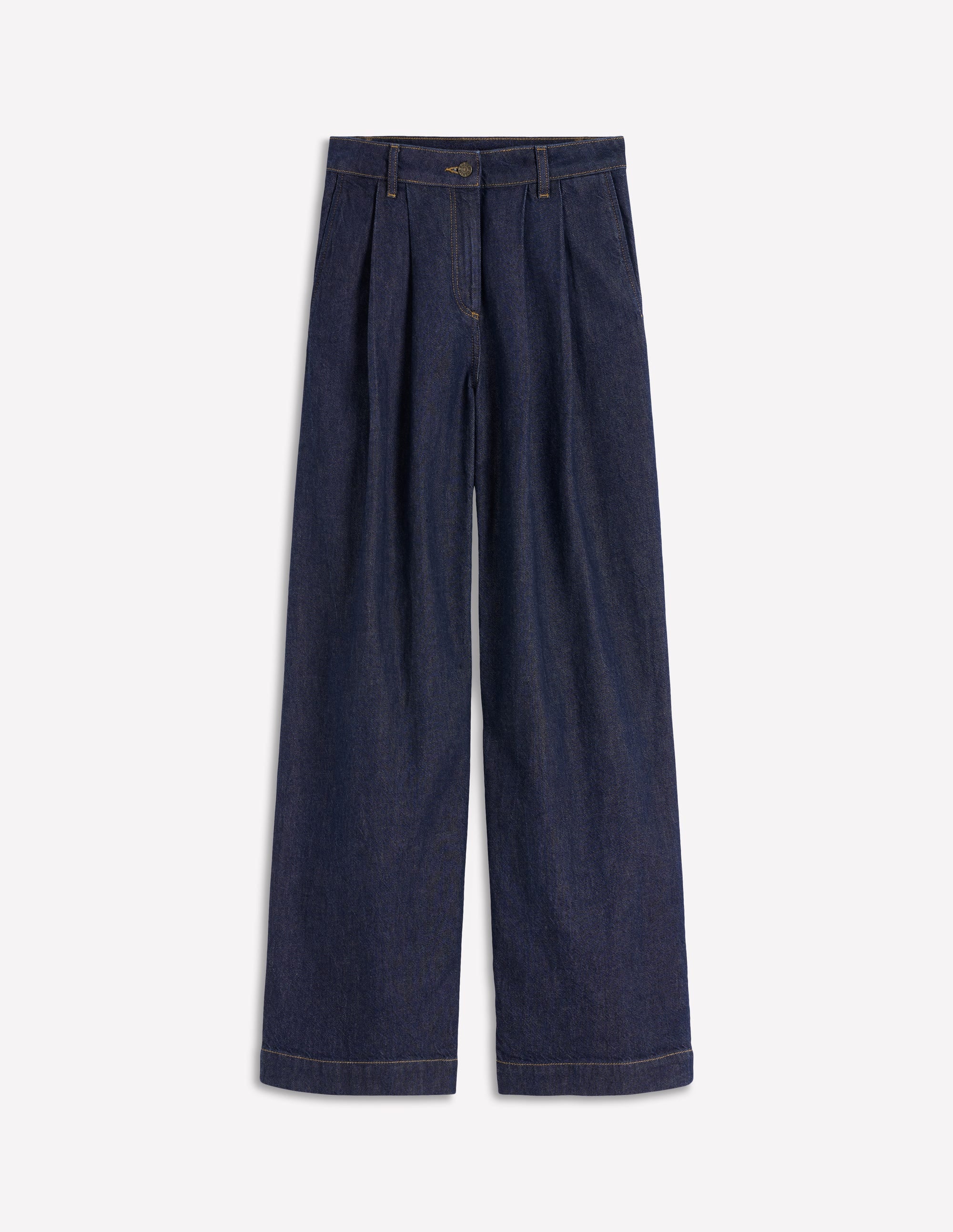 Jean large plissé-Indigo Délavé - Image 6
