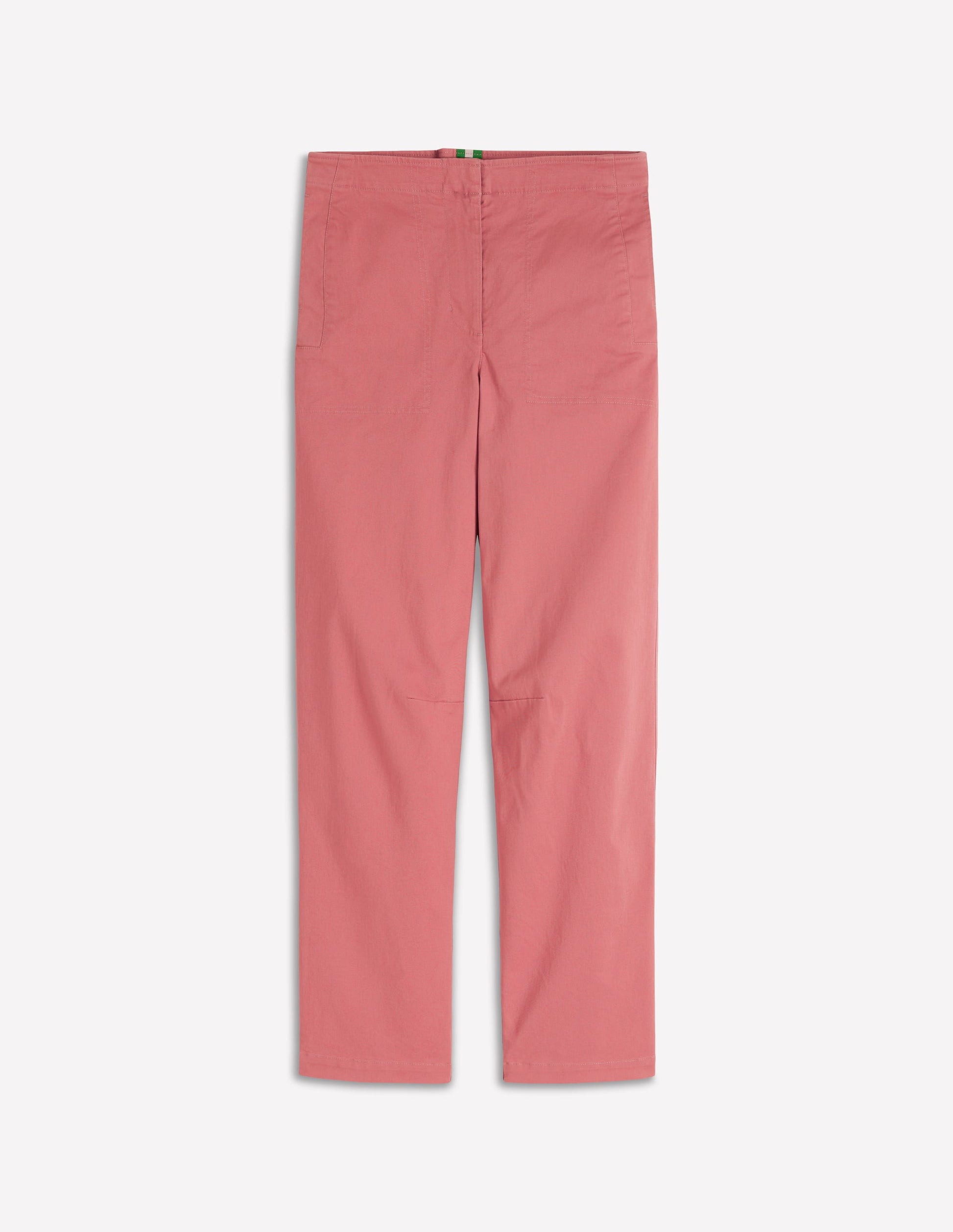 Cotton Straight Leg Trousers-Vintage Rose-5