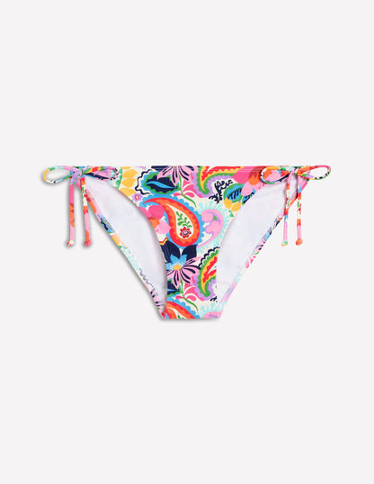 Symi Bikinihose zum Binden-Bunt, Botanik-Paisley