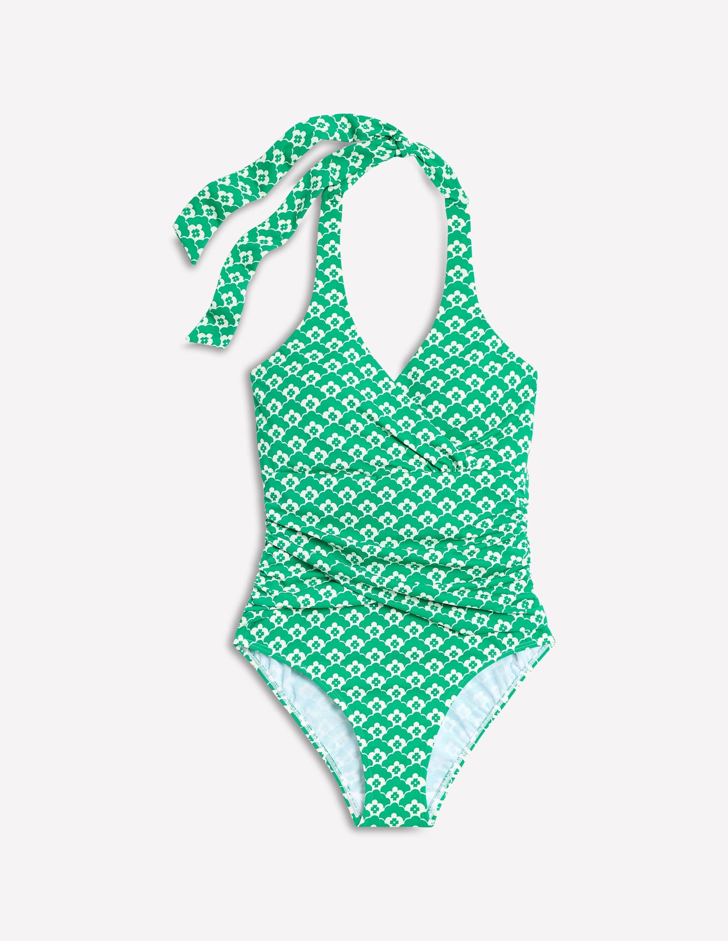 Levanzo Halter Swimsuit-Green Cloud Terrace