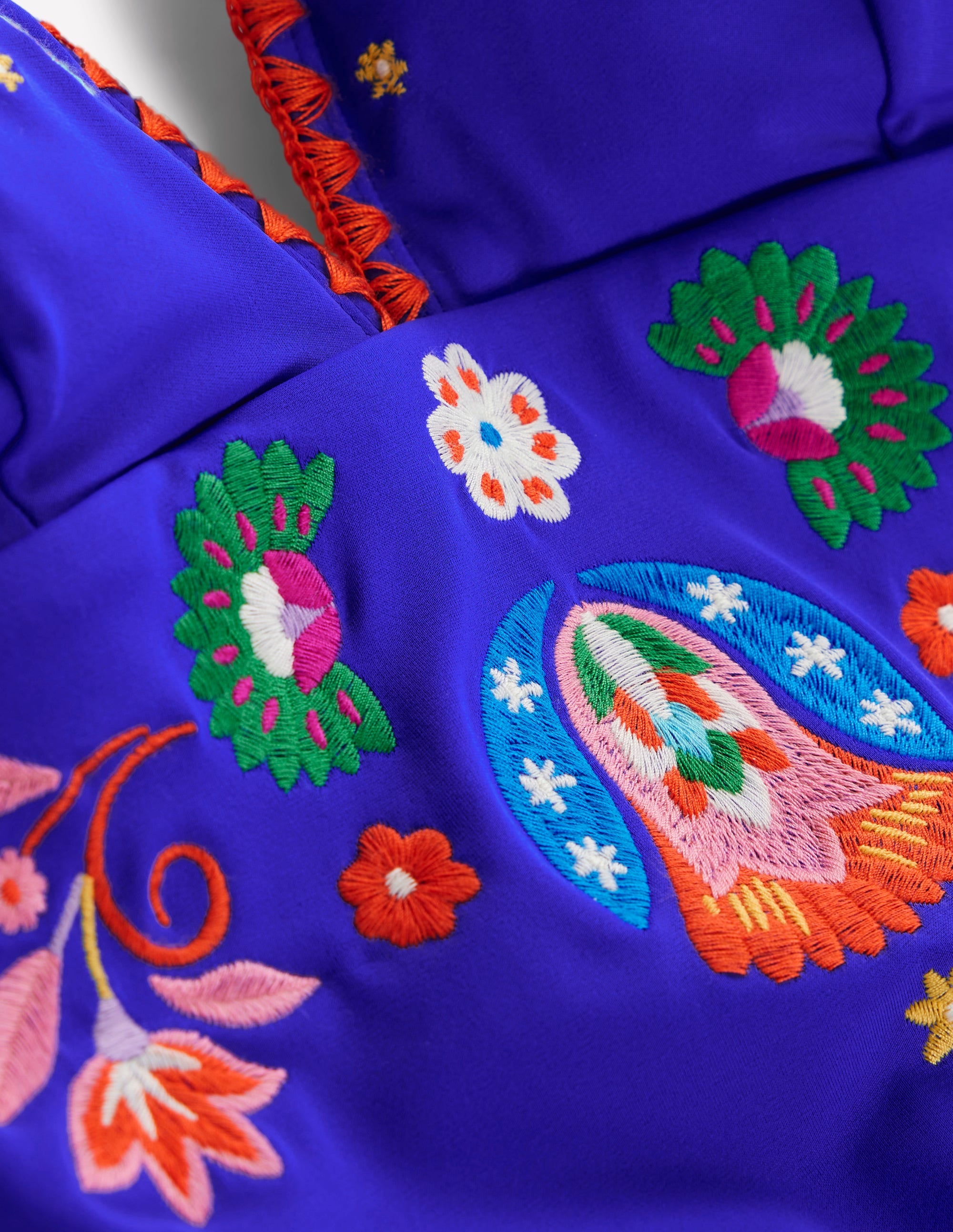 Embroidered Swimsuit-Bright Blue, Embroidered - Image 6