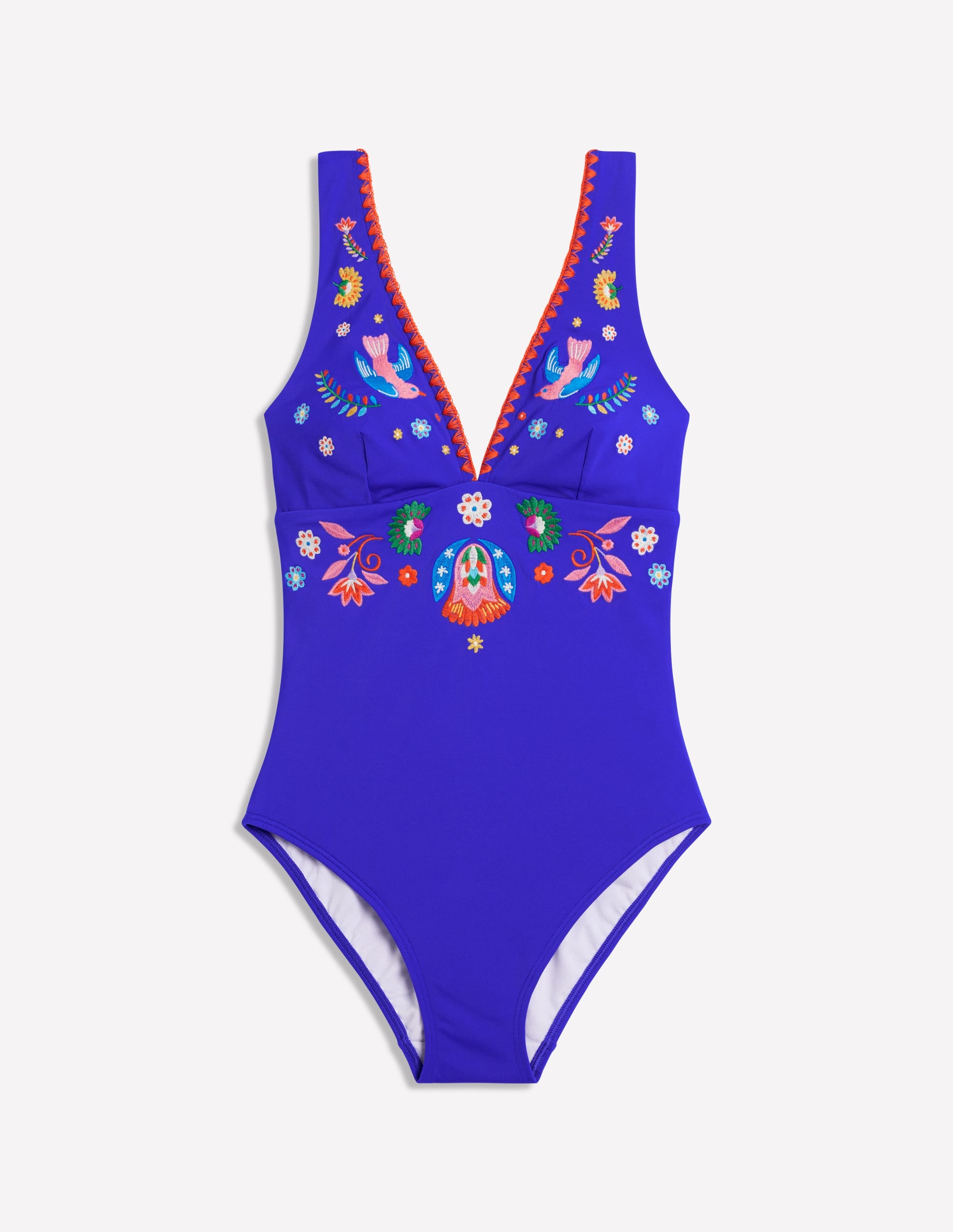 Embroidered Swimsuit-Bright Blue, Embroidered - Image 5