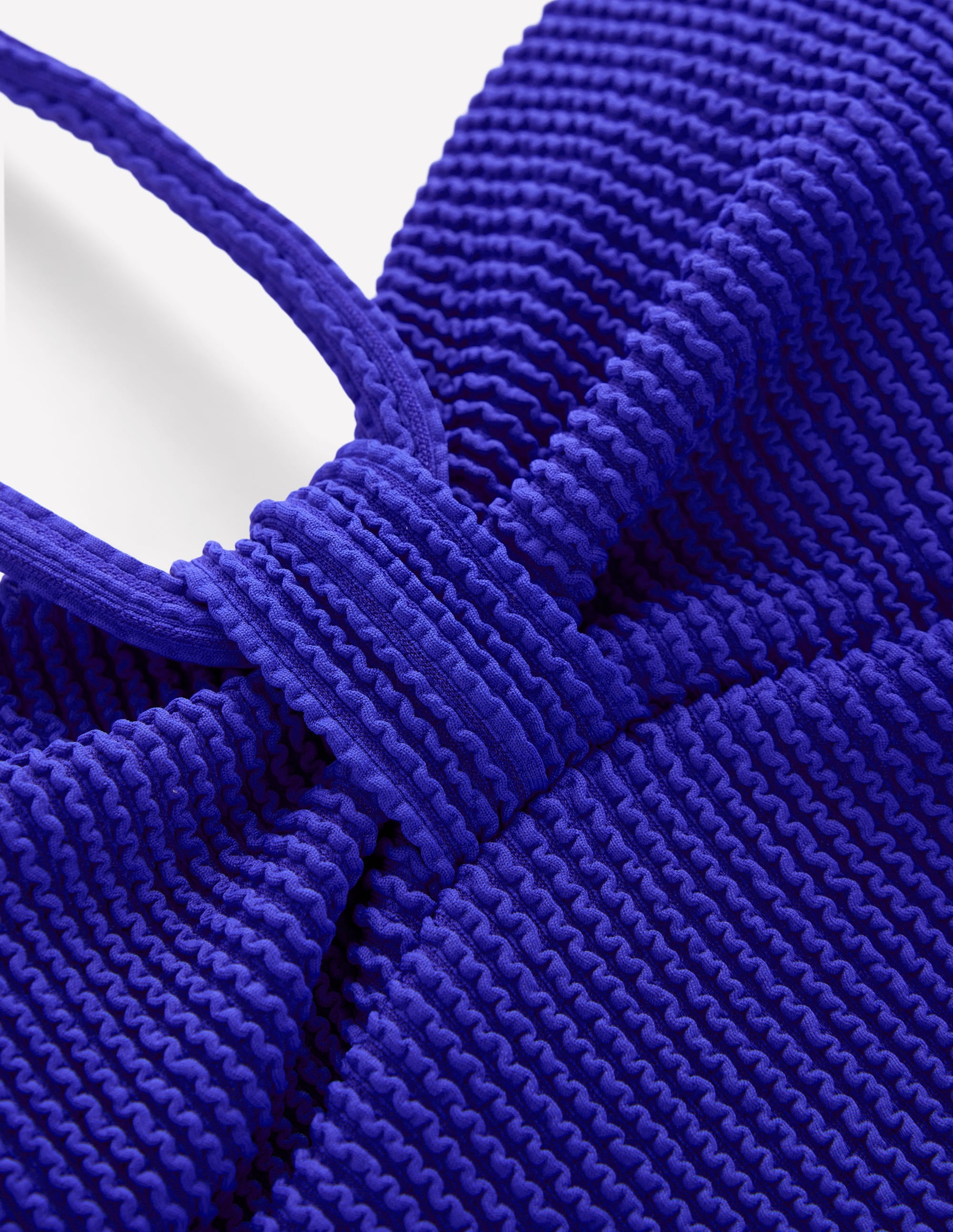 Badeanzug mit Crinkle-Struktur-Blassblau - Image 8