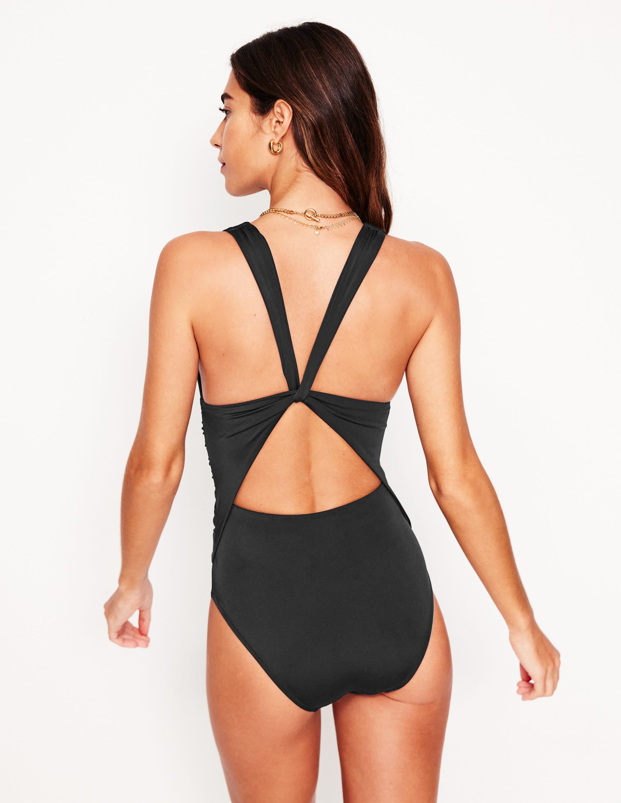 Maillot de bain Mykonos à encolure en V profonde-Noir - Image 3