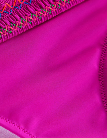 Skyros Gesmokte Bikinihose-Very Fuchsia