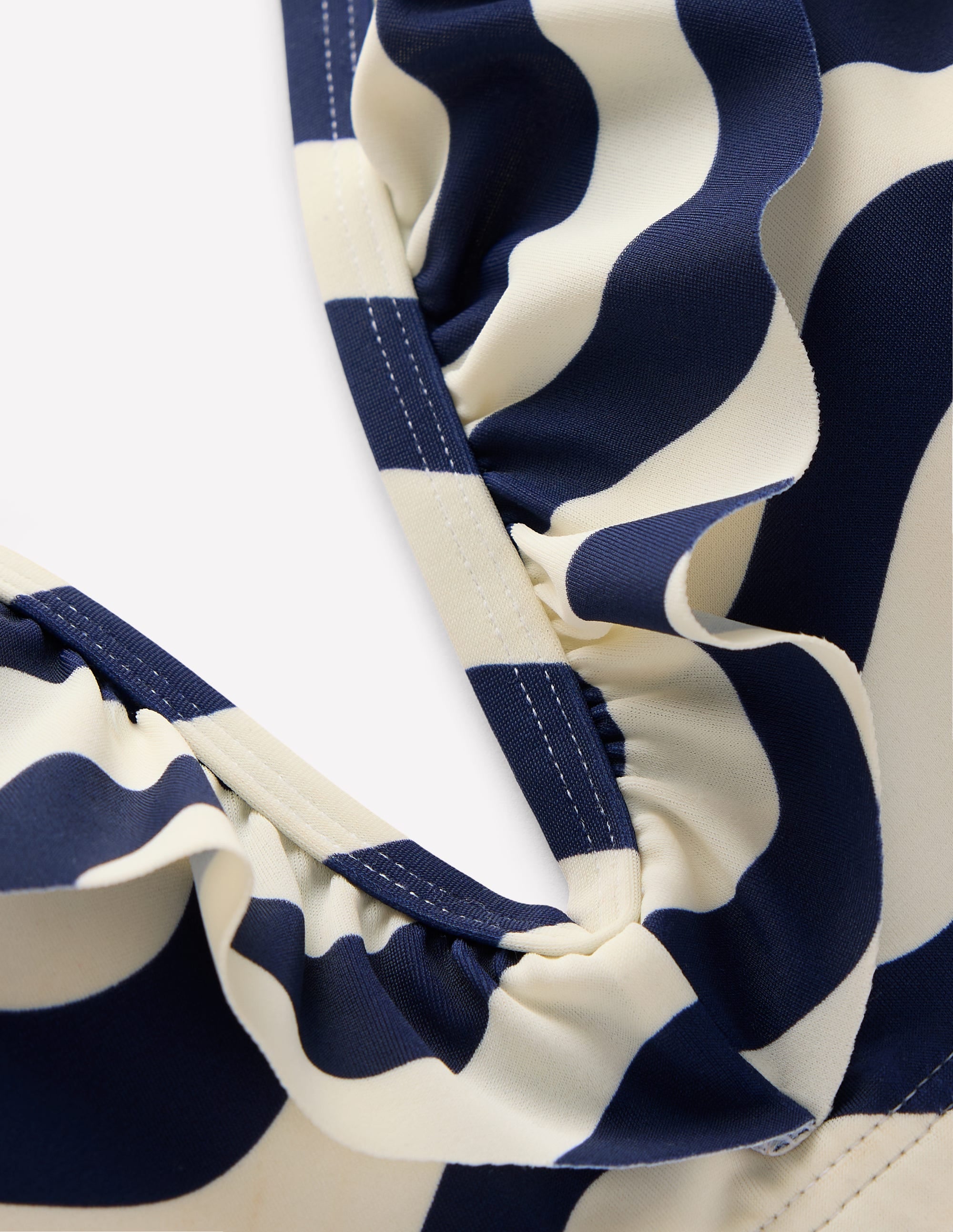 Evia Ruffle Bikini Top-French Navy, Mono Wave - Image 8