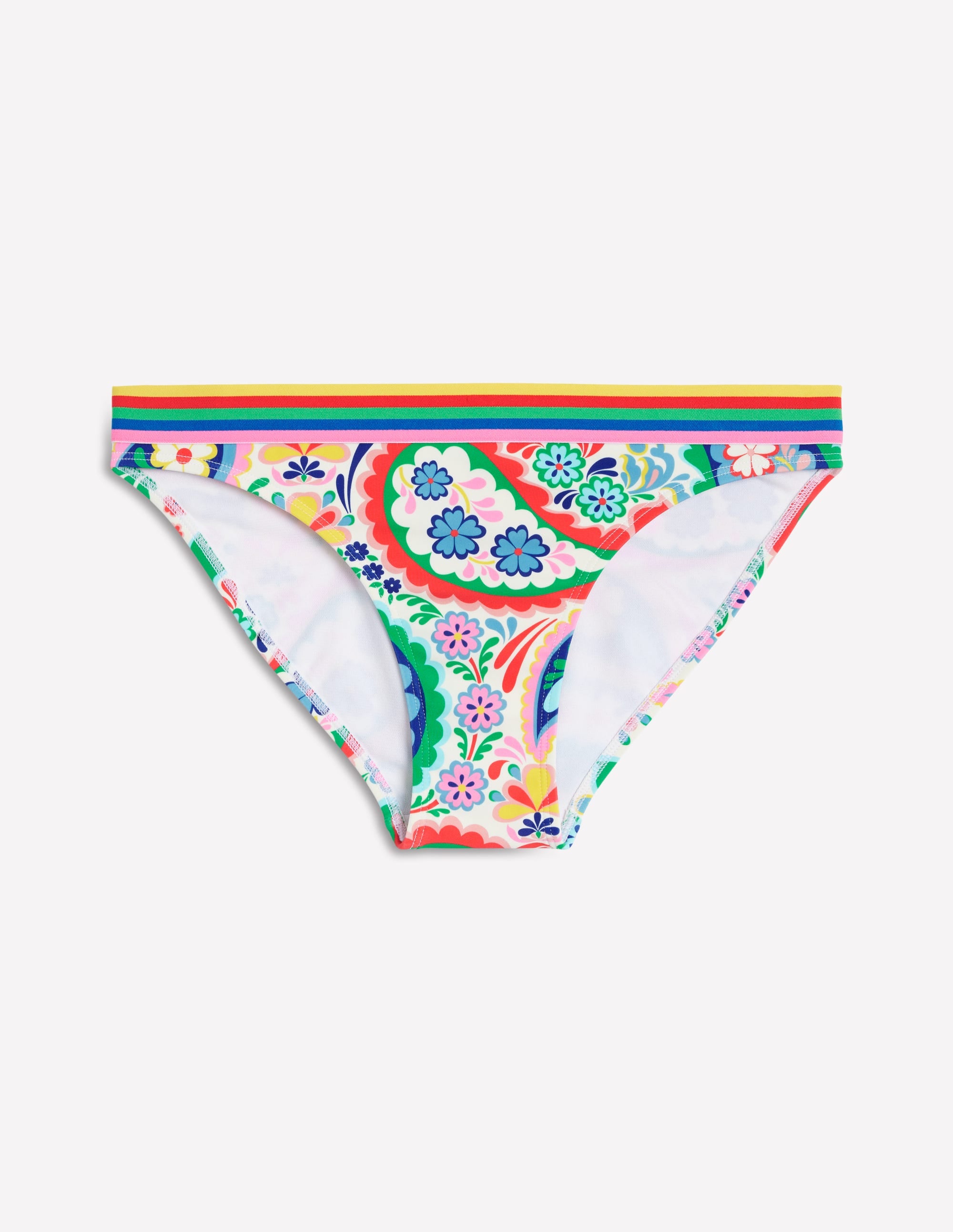 Bikinihose mit Streifen-Bunt, Wiesen-Paisley - Image 5